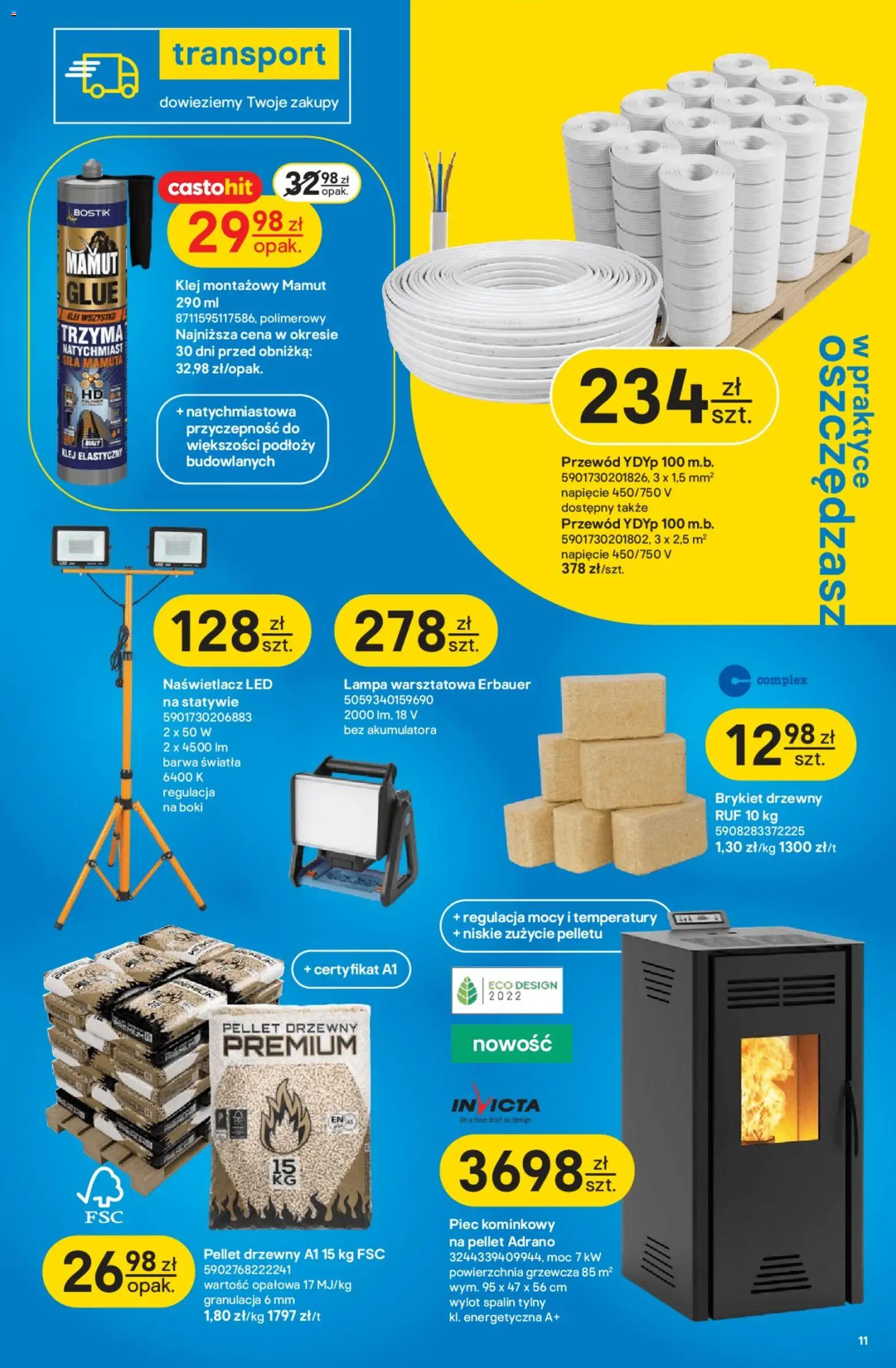 Castorama Gazetka od 05.11.2025 | Strona: 11 | Produkty: Lampa warsztatowa, Lampa