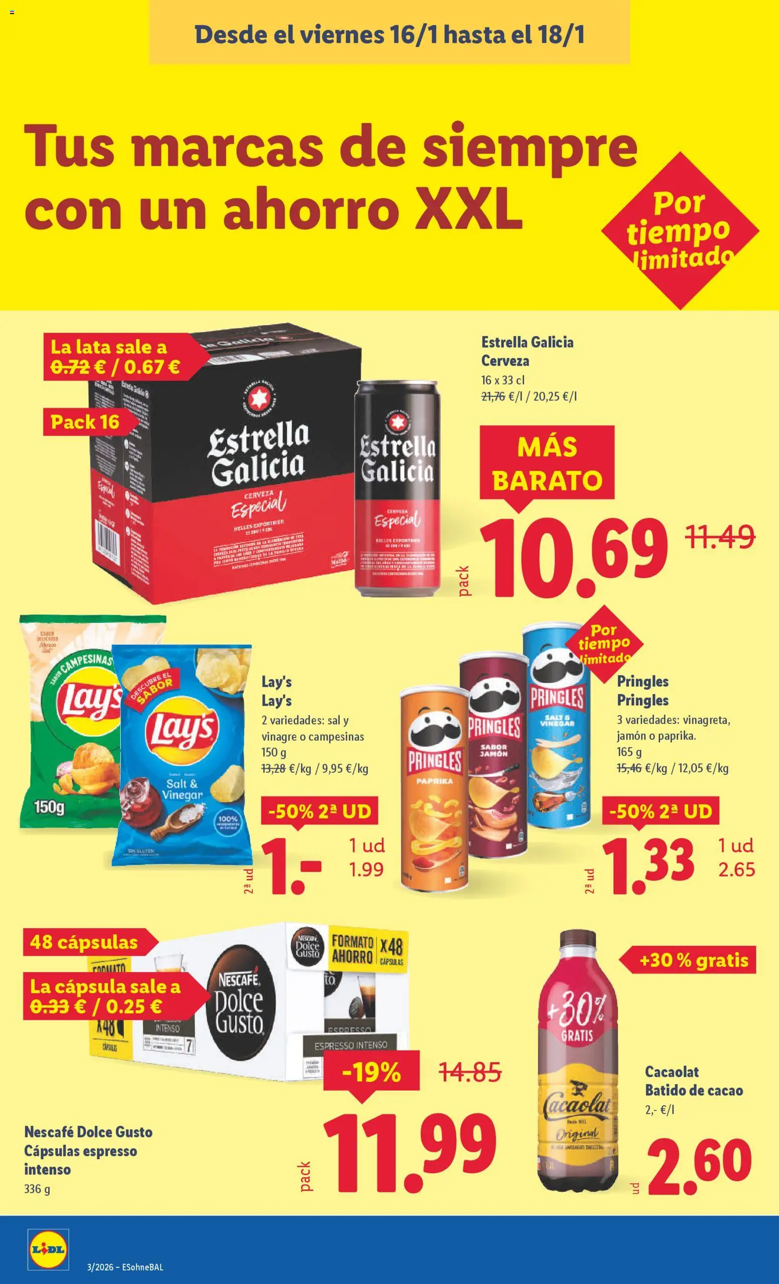 Lidl folleto │ válido desde el 12.01.2026 | Página: 28 | Productos: Chocolate, Jamón, Cerveza, Φρυγανιές σικάλεως