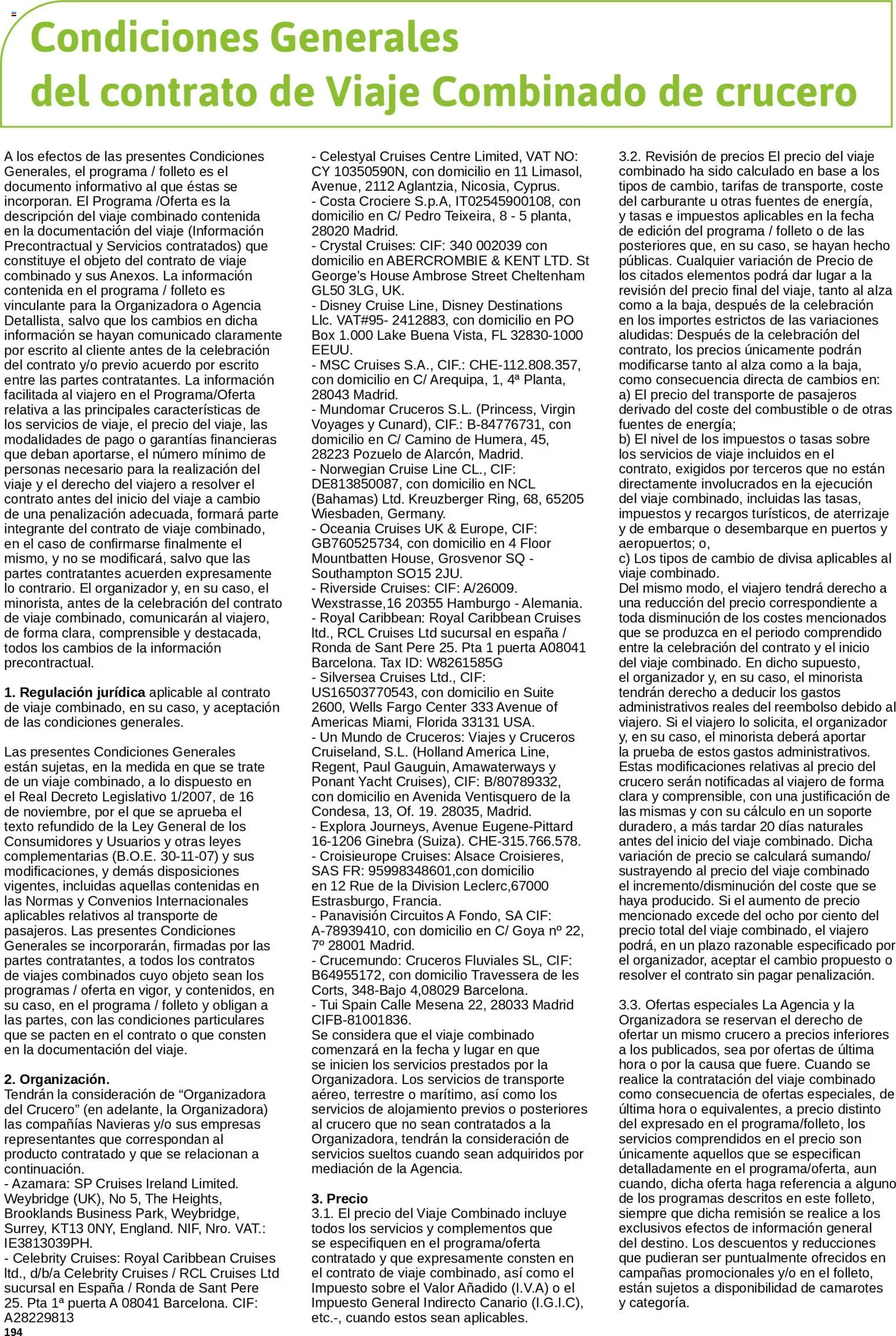 Viajes El Corte Inglés Cruceros marítimos │ válido desde el 01.01.2026 | Página: 195 | Productos: General, Organizador, Ginebra