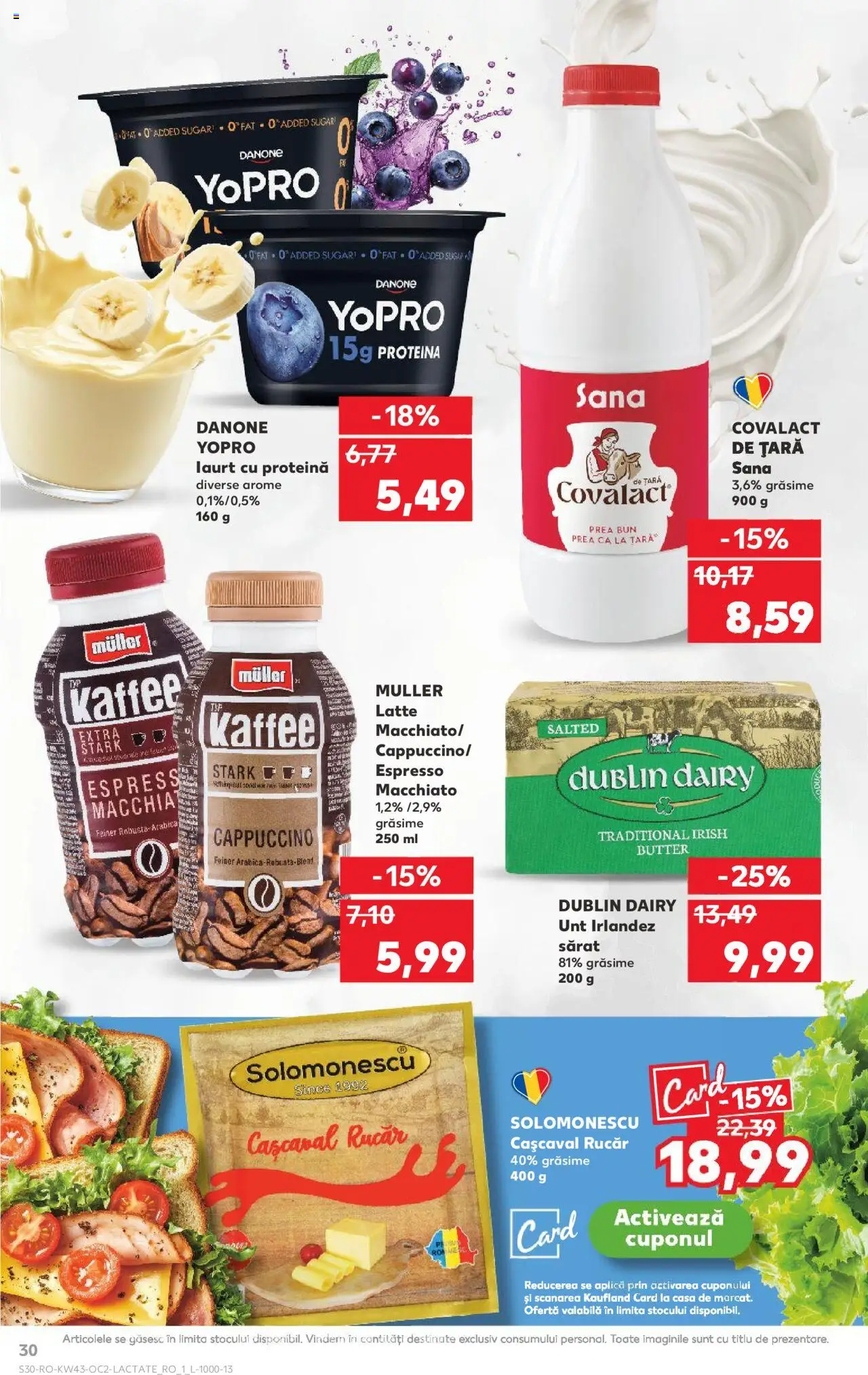 Noul catalog Kaufland – valabil de la 22.10.2025 | Pagină: 30 | Produse: Tırnak makası, Cașcaval, Unt, Iaurt