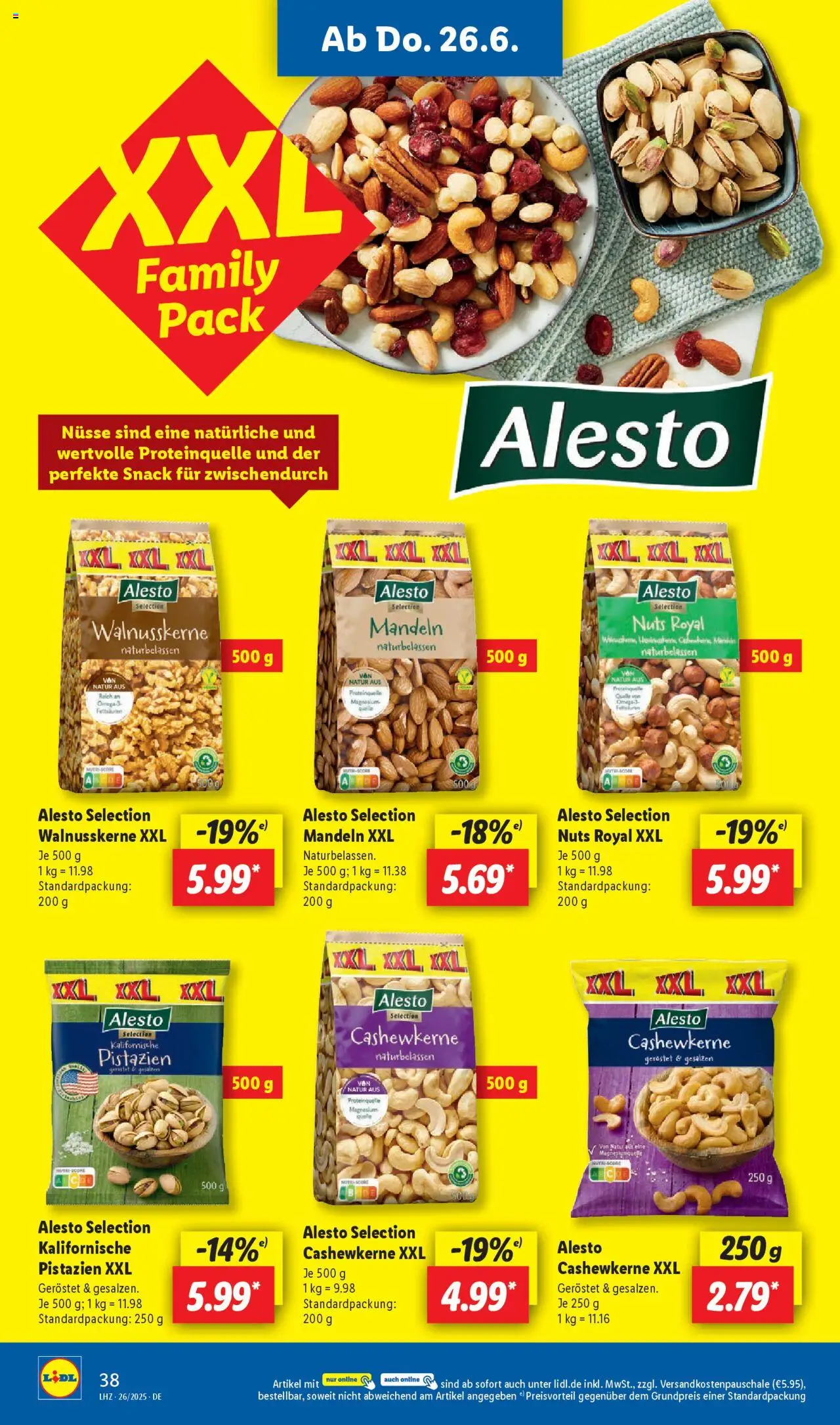 Lidl Prospekt 	 - gültig ab dem 23.06.2025 | Seite: 54 | Produkte: Mandeln, Pistazien, Nüsse