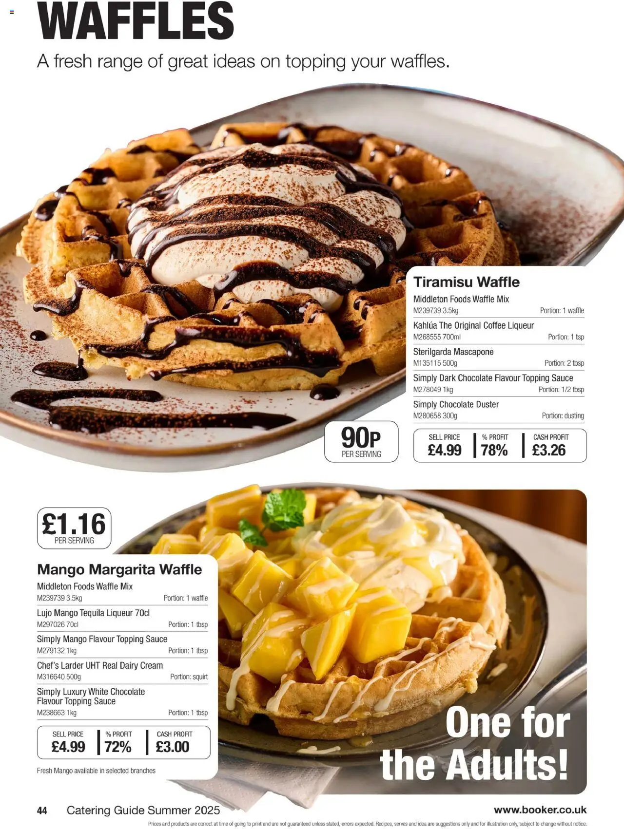  | Page: 44 | Products: Waffles, Coffee, Chocolate, Cream