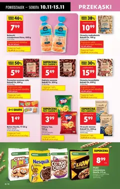 Pogląd oferty "Płatki śniadaniowe Nestlé, 375 g:, Nesquik, Cookie Crisp, Cini Minis, Lion" - ważna od 10.11.2025 | Strona: 60