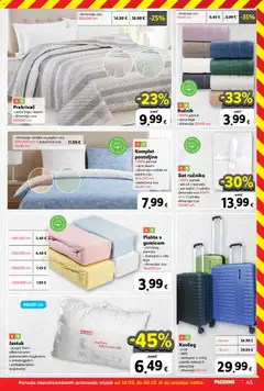 Plodine - Katalog - Pregled kataloga iz trgovine Plodine, vrijedi od 25.02.2026 | Stranica: 43 | Proizvodi: Jastuk, Ručnik, Plahta, Poplun