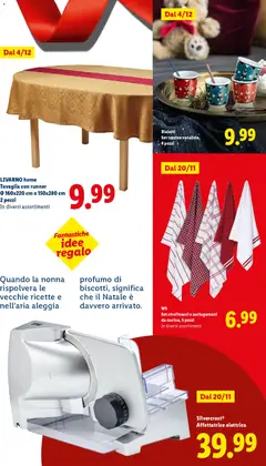 Anteprima del volantino LIVARNO home Tovaglia con runner, Tovaglia con runner Ø 160x220 cm o 150x280 cm, 2 pezzi, In diversi assortimenti valido a partire dal 24.10.2025 | Pagina: 73 | Prodotti: Affettatrice, Tovaglia, Strofinacci, Profumo