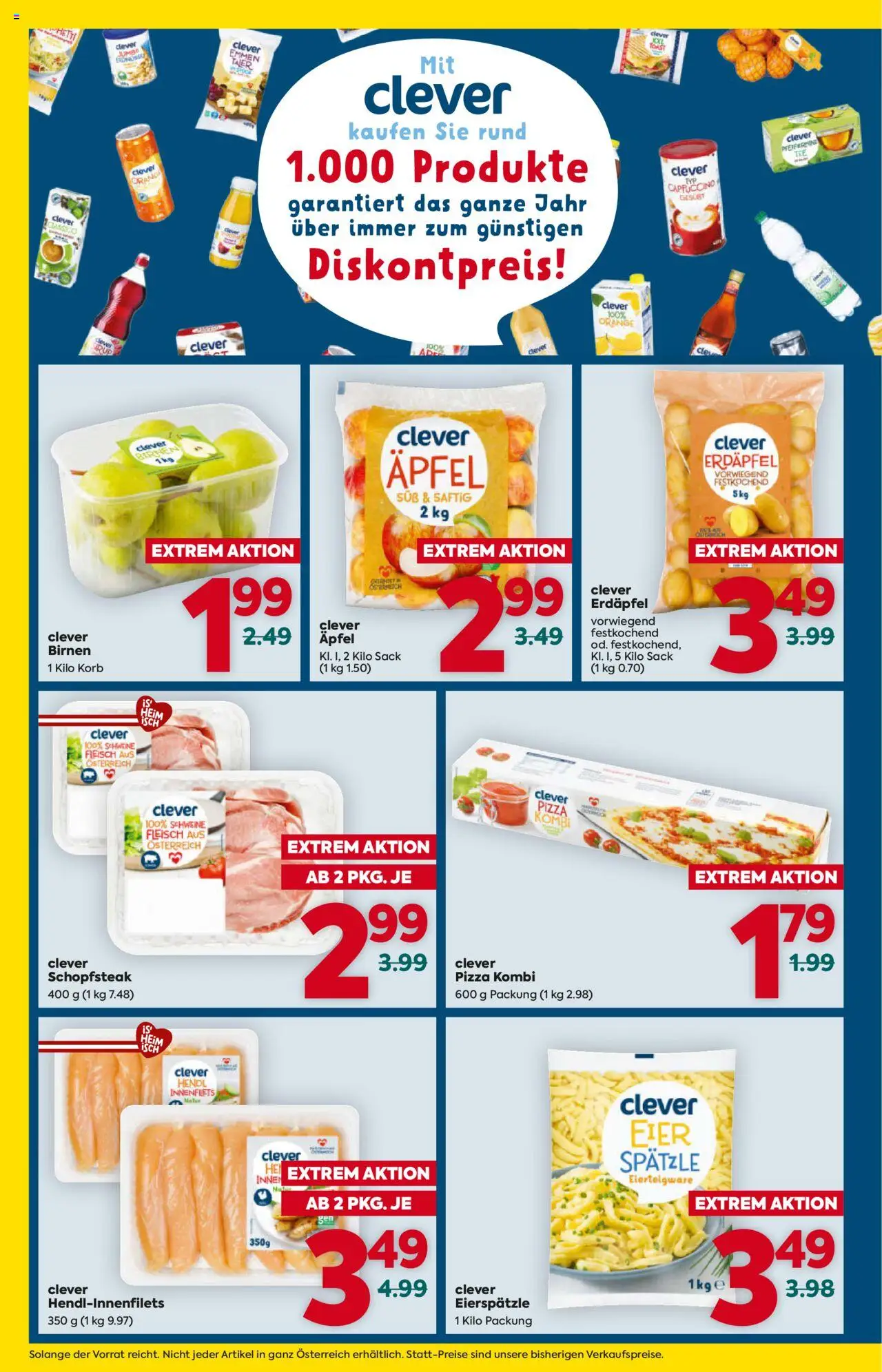Billa Flugblatt - Salzburg gültig ab 16.10.2025 | Seite: 4 | Produkte: Korb, Eier, Pizza, Äpfel