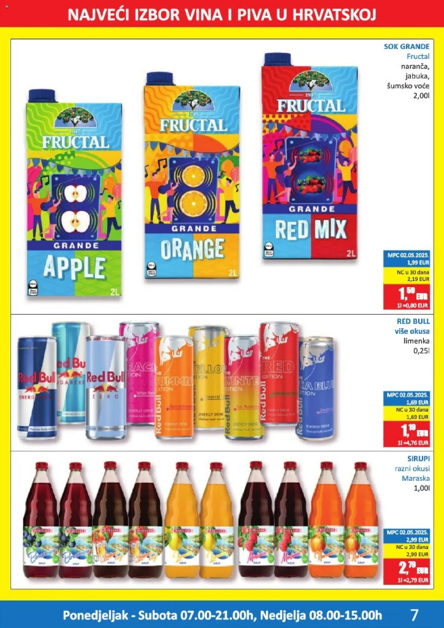 Vrutak katalog | vrijedi od 15.12.2025 | Stranica: 7 | Proizvodi: Šumsko voće, Sok, Voće, Red Bull