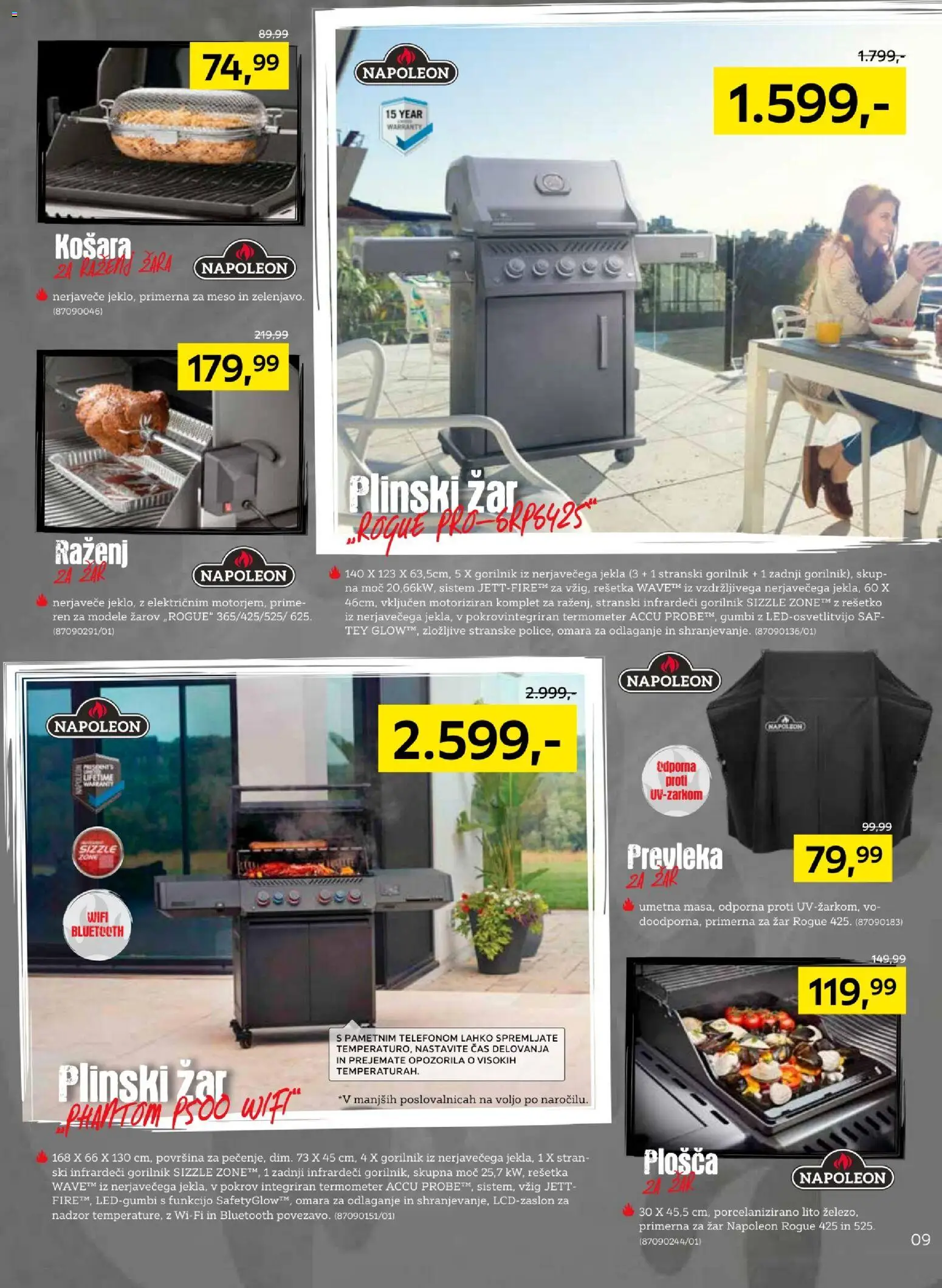 Novi XXXL Lesnina katalog ponudbe – veljaven od 07.04.2026 | Stran: 9 | Izdelki: Plinski žar, Zar, Košara, Omara