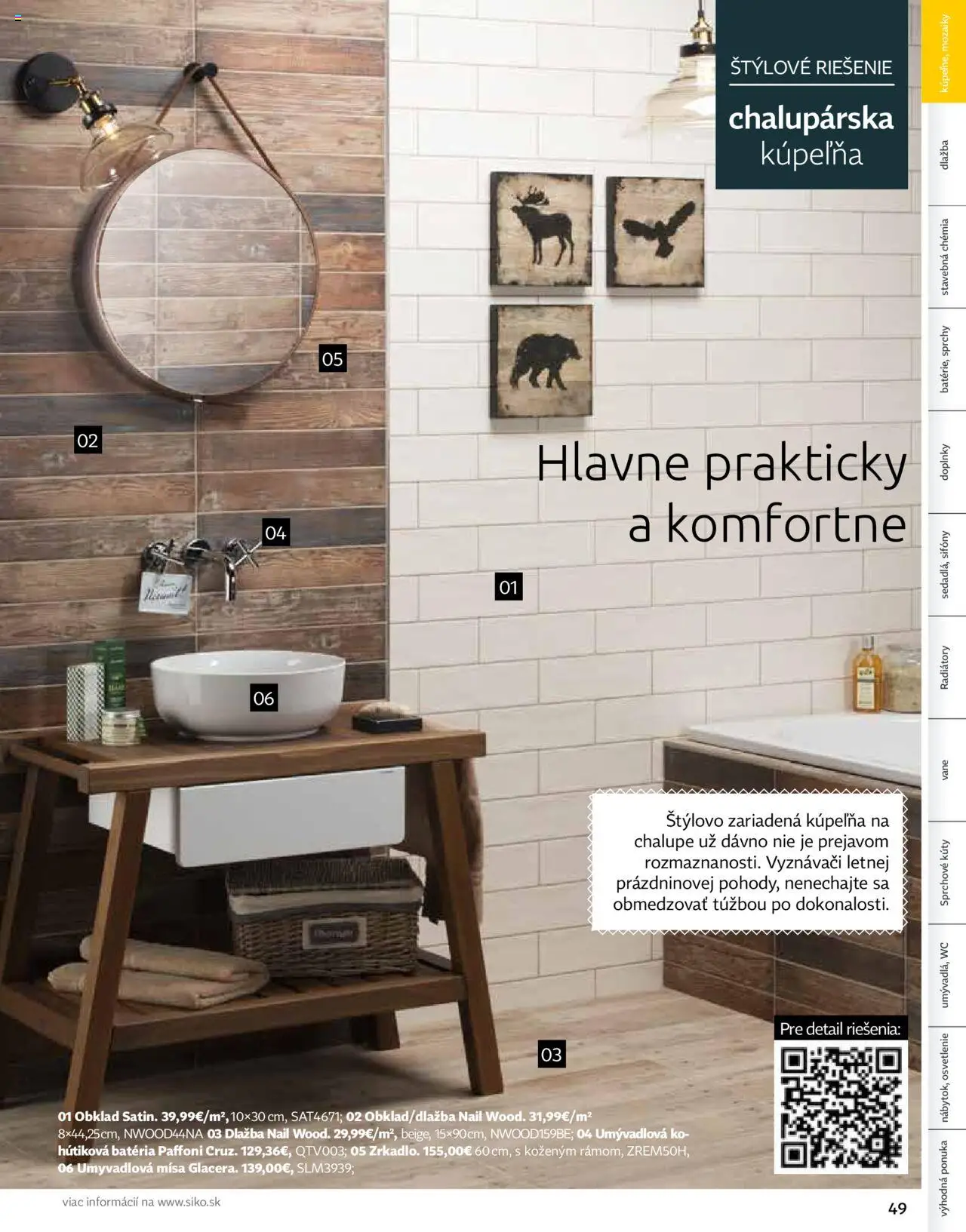 Siko leták │ platný od 01.08.2024 | Strana: 49 | Produkty: Osvetlenie, Kúpelňa, Zrkadlo, Dlažba