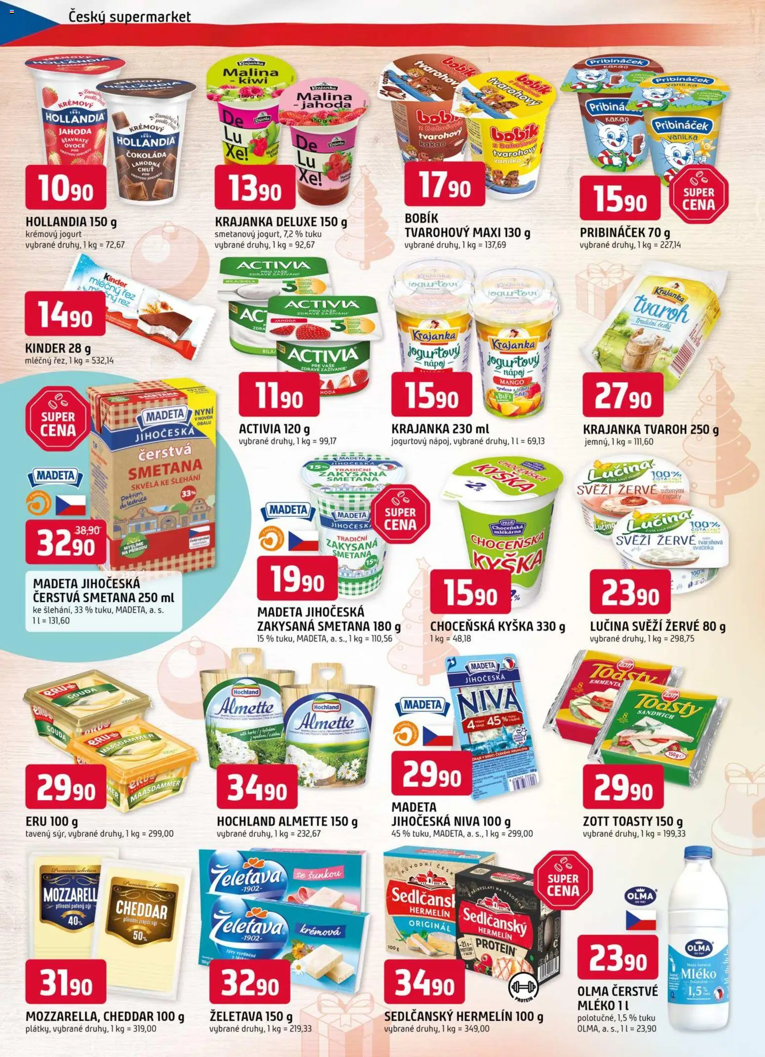 Trefa leták od 26.11.2025 | Strana: 4 | Produkty: Gouda, Zakysaná smetana, Kinder, Cheddar