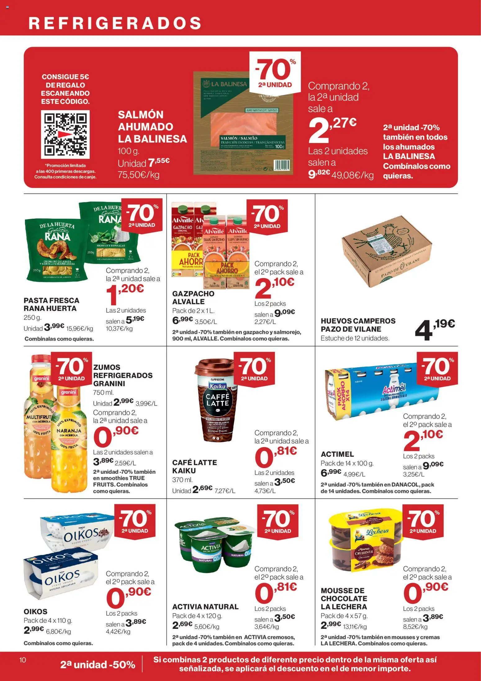 Supercor Península y Baleares │ válido desde el 23.04.2026 | Página: 10 | Productos: Mousse, Πράσινο τσάι, Huevos, Pasta