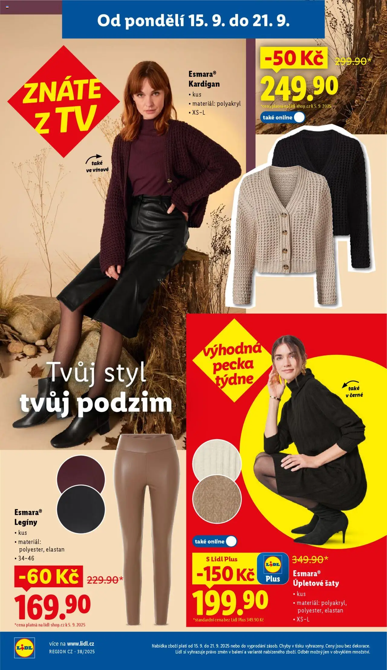 Lidl leták od 15.09.2025 | Strana: 36 | Produkty: Šaty, Legíny, Tv