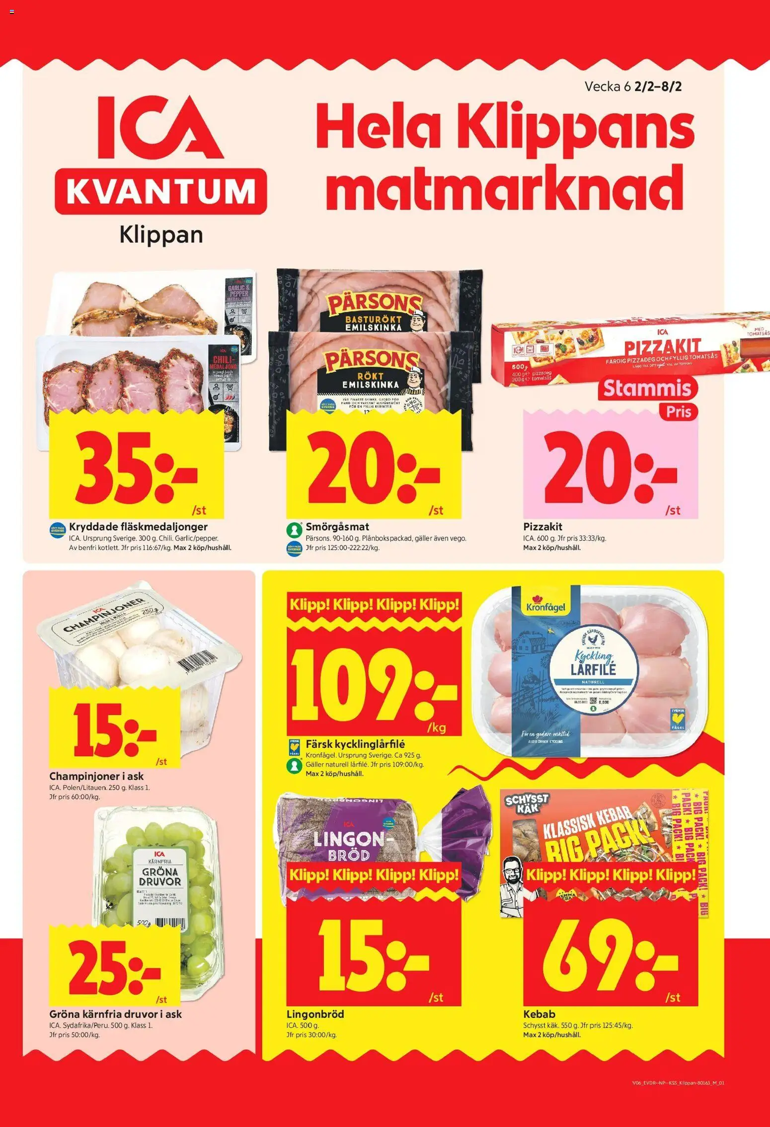 ICA Kvantum reklamblad aktuell från 02.02.2026 | Sida: 1
