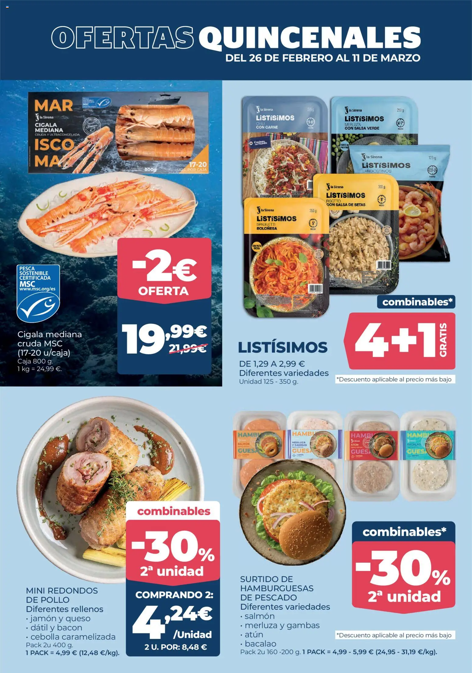 La Sirena Madrid │ válido desde el 26.02.2026 | Página: 4 | Productos: Queso, Jamón, Pescado, Caja