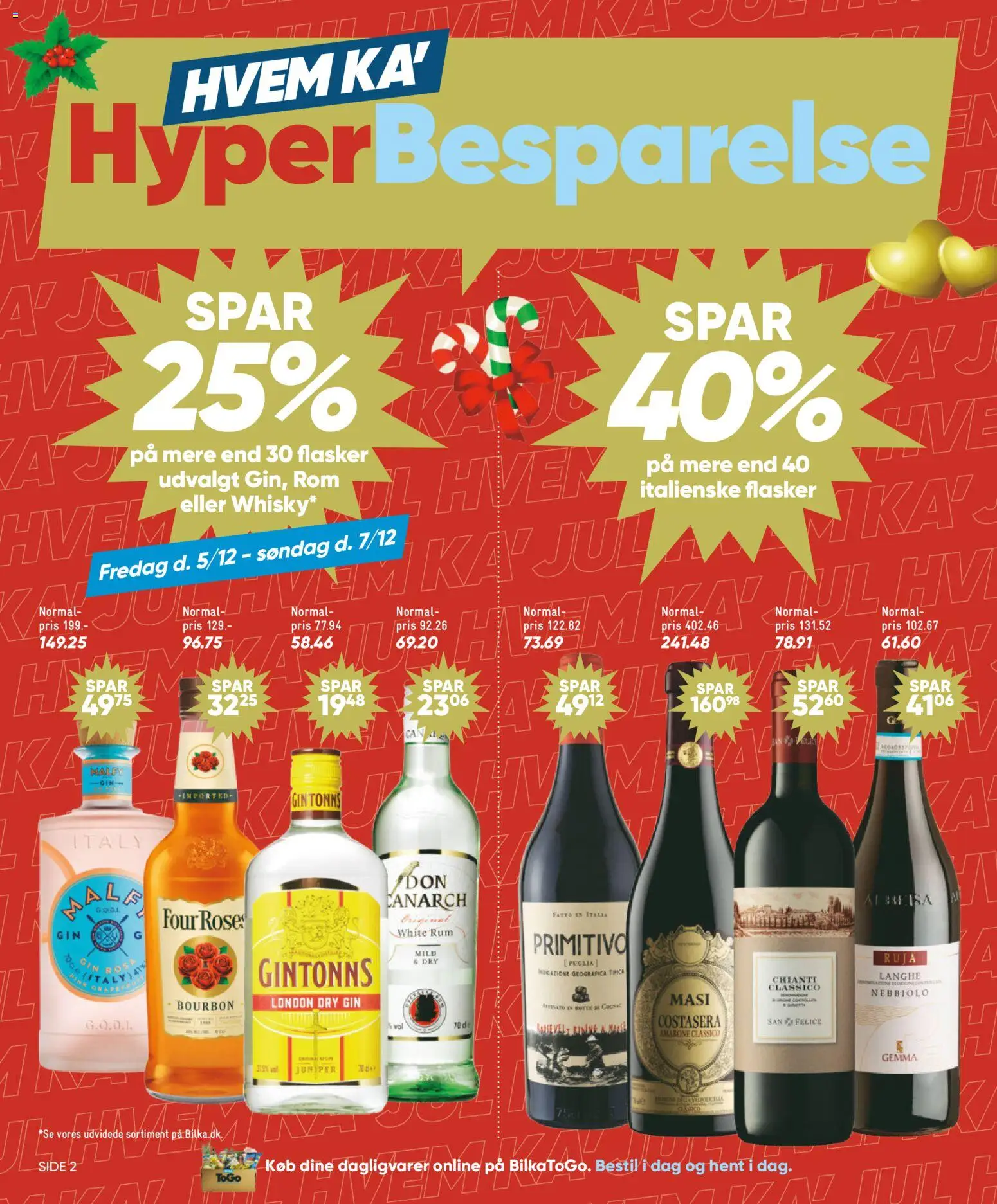 Bilka tilbudsavis – gyldig fra 05.12.2025 | Side: 2 | Produkter: Bourbon, Gin, Rom