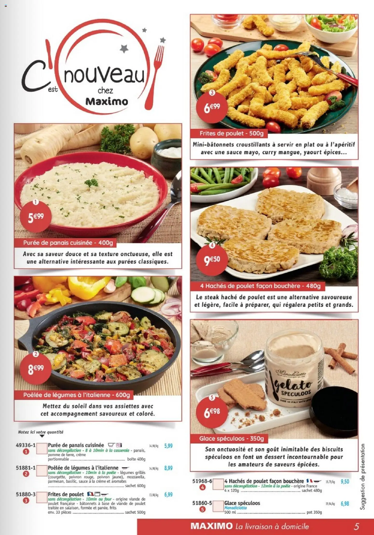 {H1} | Page: 5 | Produits: Poivron, Curry, Viande de poulet, Crème