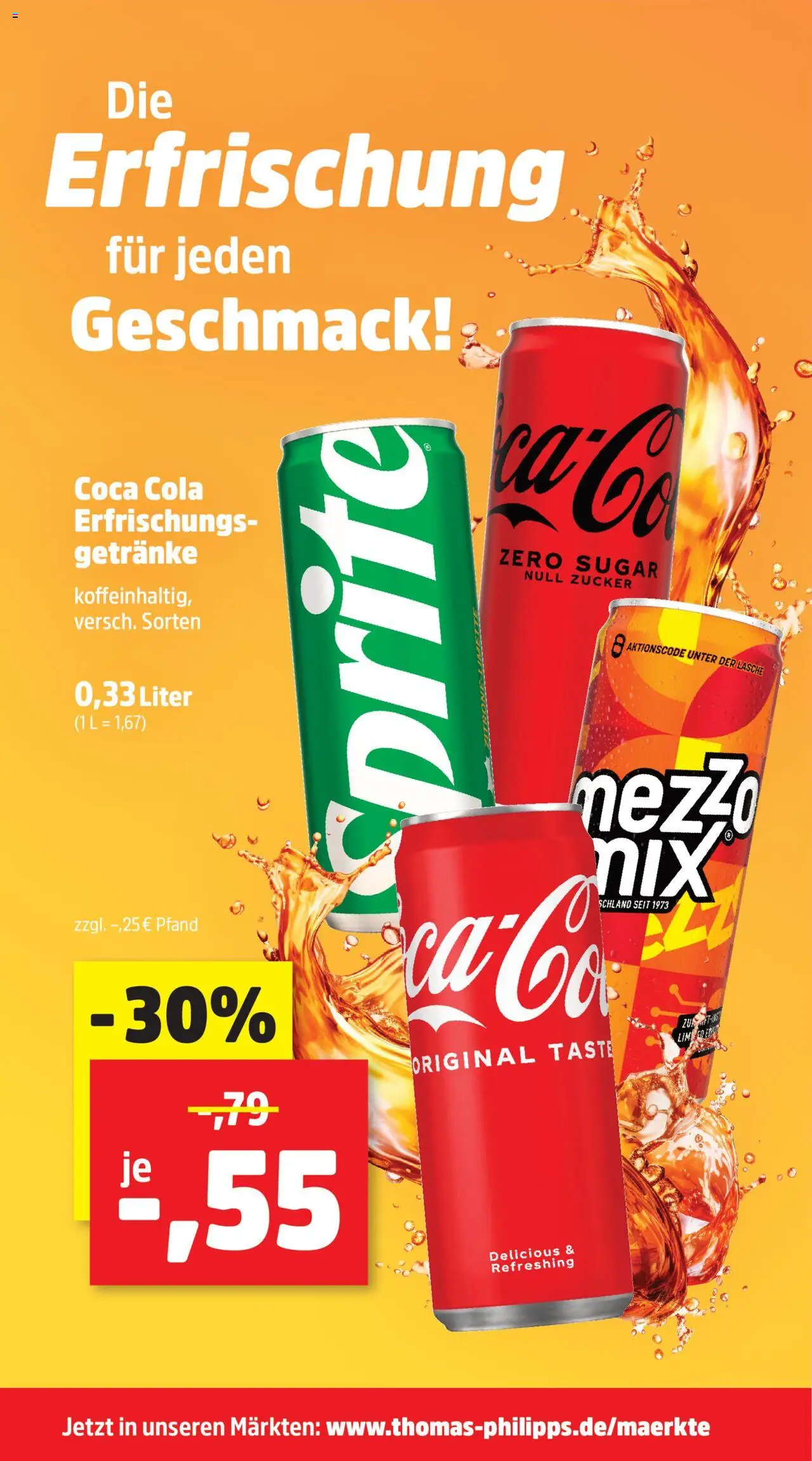Thomas Philipps Prospekt 	 - gültig ab dem 30.06.2025 | Seite: 14 | Produkte: Coca cola, Cola, Zucker