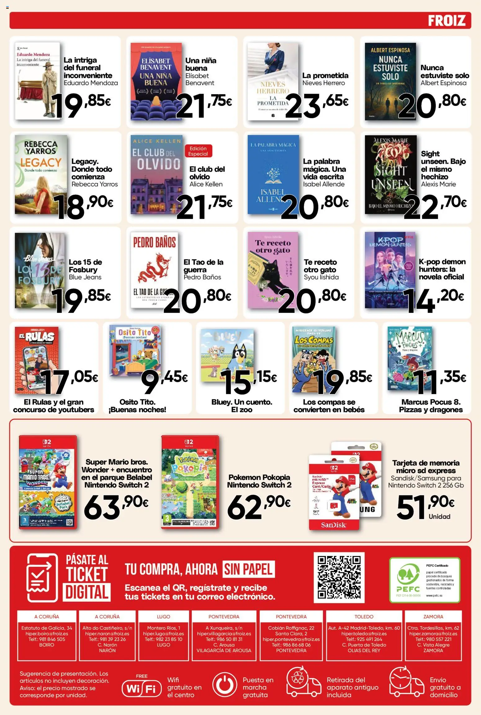 Froiz - Folleto Hiper │ válido desde el 23.04.2026 | Página: 12 | Productos: Té, Nintendo, Tarjeta de memoria