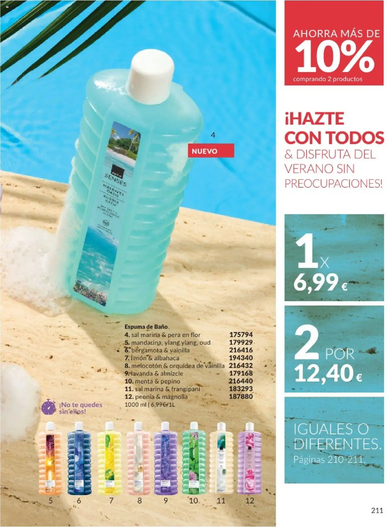Catálogo AVON campaña 6 │ válido desde el 01.06.2025 | Página: 211 | Productos: Στιγμιαίος καφές, Espuma de baño, Té, Baño