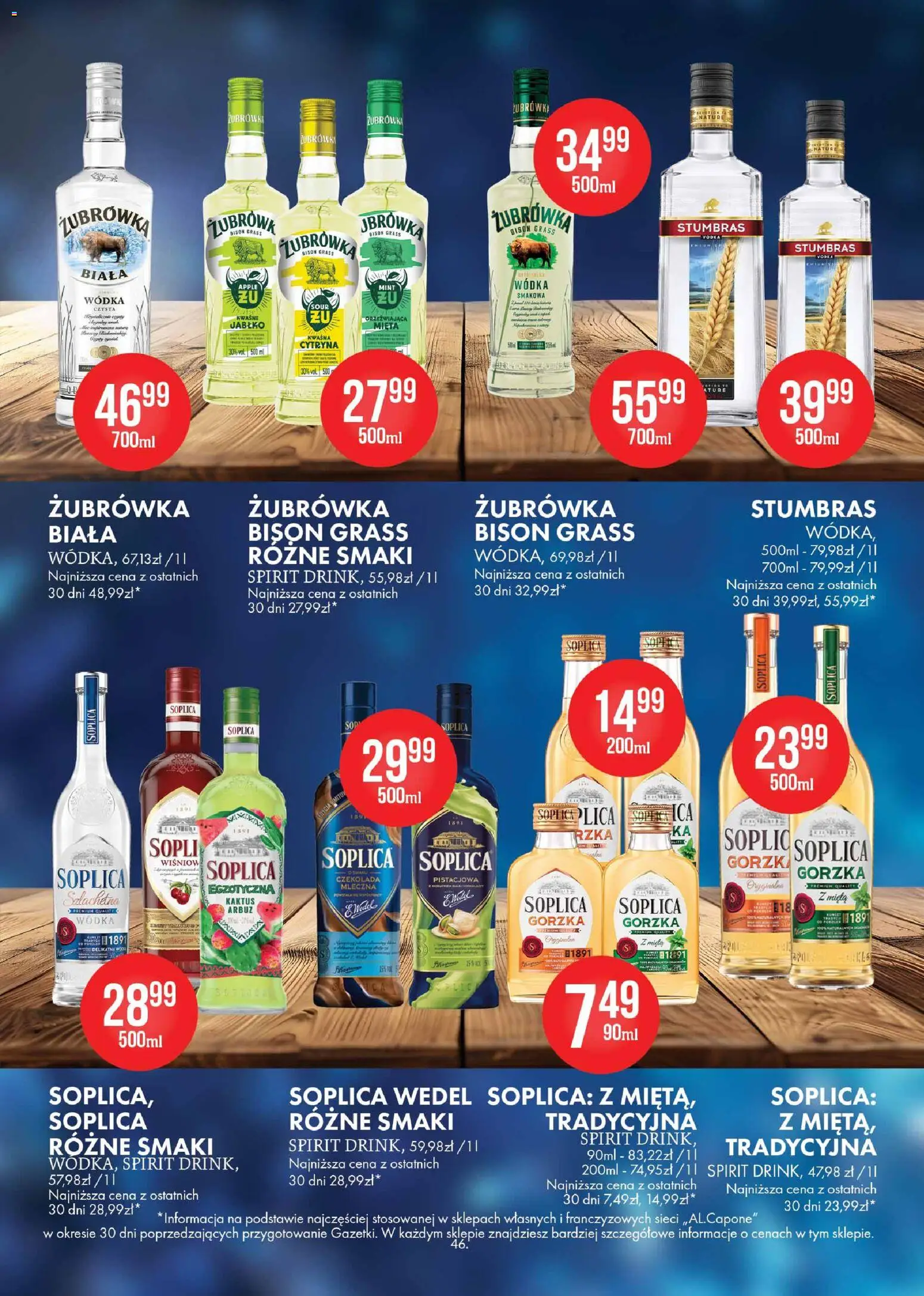 Al.Capone Gazetka od 13.11.2025 | Strona: 46 | Produkty: Czekolada mleczna, Mięta, Czekolada, Vodka