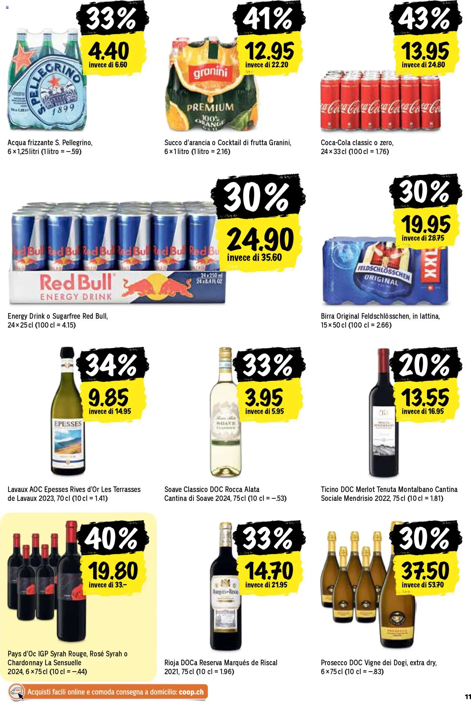 Coop - Una settimana di azioni – gültig ab 12.02.2026 | Seite: 11 | Produkte: Red bull, Merlot