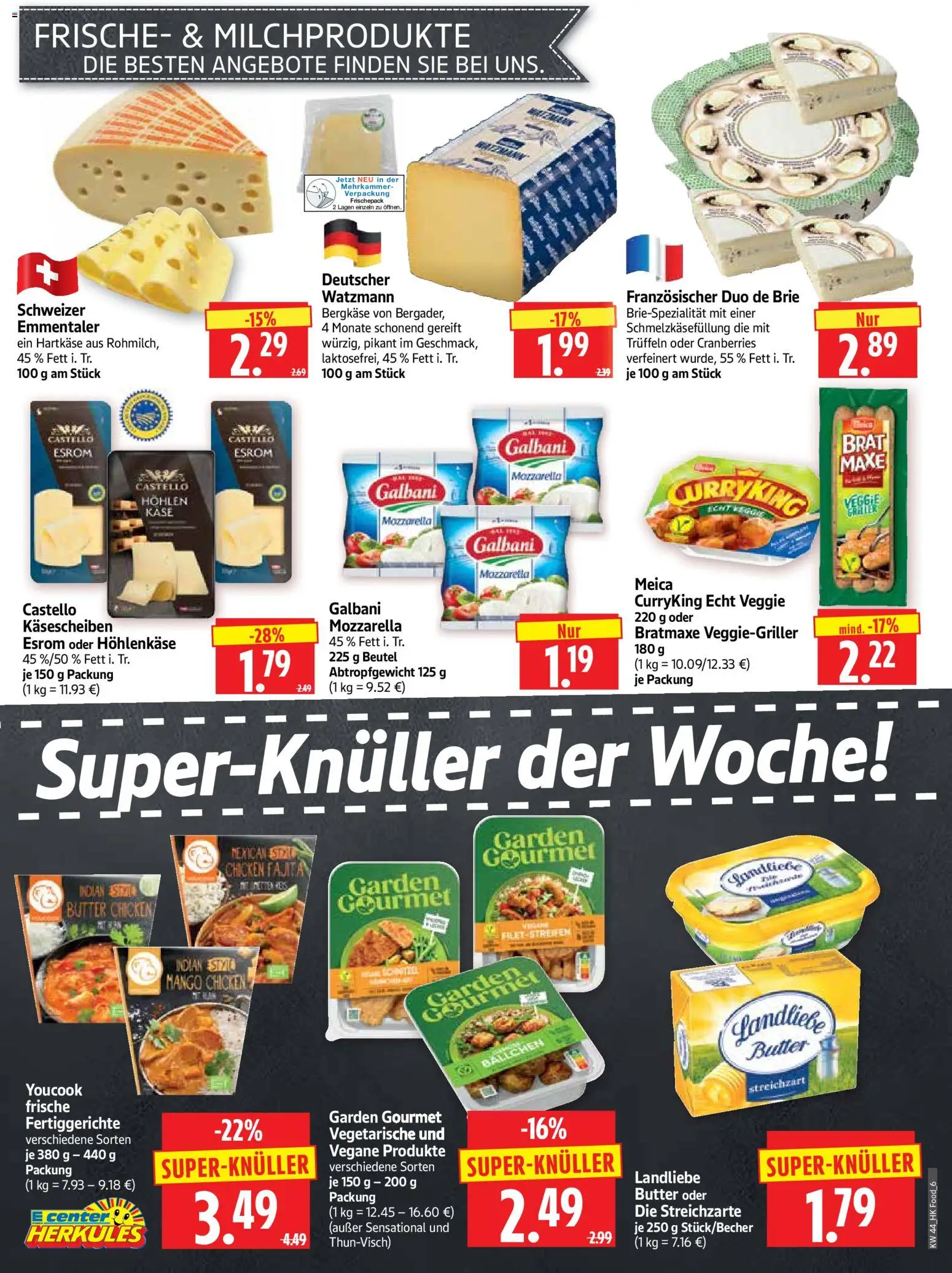 HERKULES Prospekt 	 – gültig ab 27.10.2025 | Seite: 6 | Produkte: Youcook, Landliebe butter, Meica, Mango