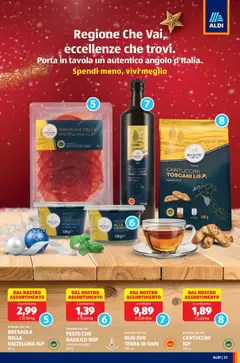 Anteprima del volantino PESTO CON BASILICO DOP, Pesto con basilico DOP con/senza aglio, 130 g valido a partire dal 15.12.2025 | Pagina: 21 | Prodotti: Bresaola, Olio, Aglio, Mandorle