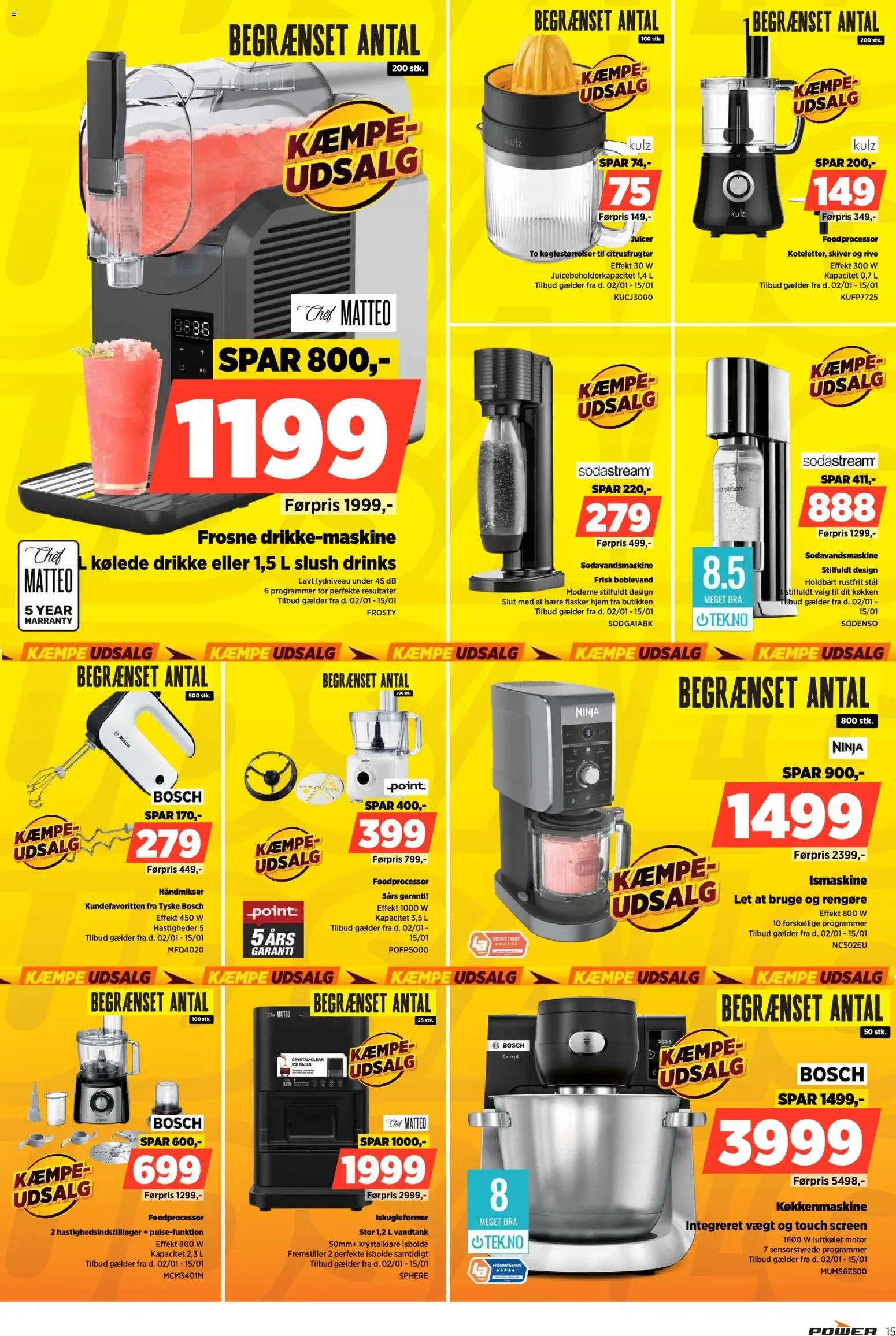 Power tilbudsavis – gyldig fra 09.01.2026 | Side: 15 | Produkter: Foodprocessor, Juicer