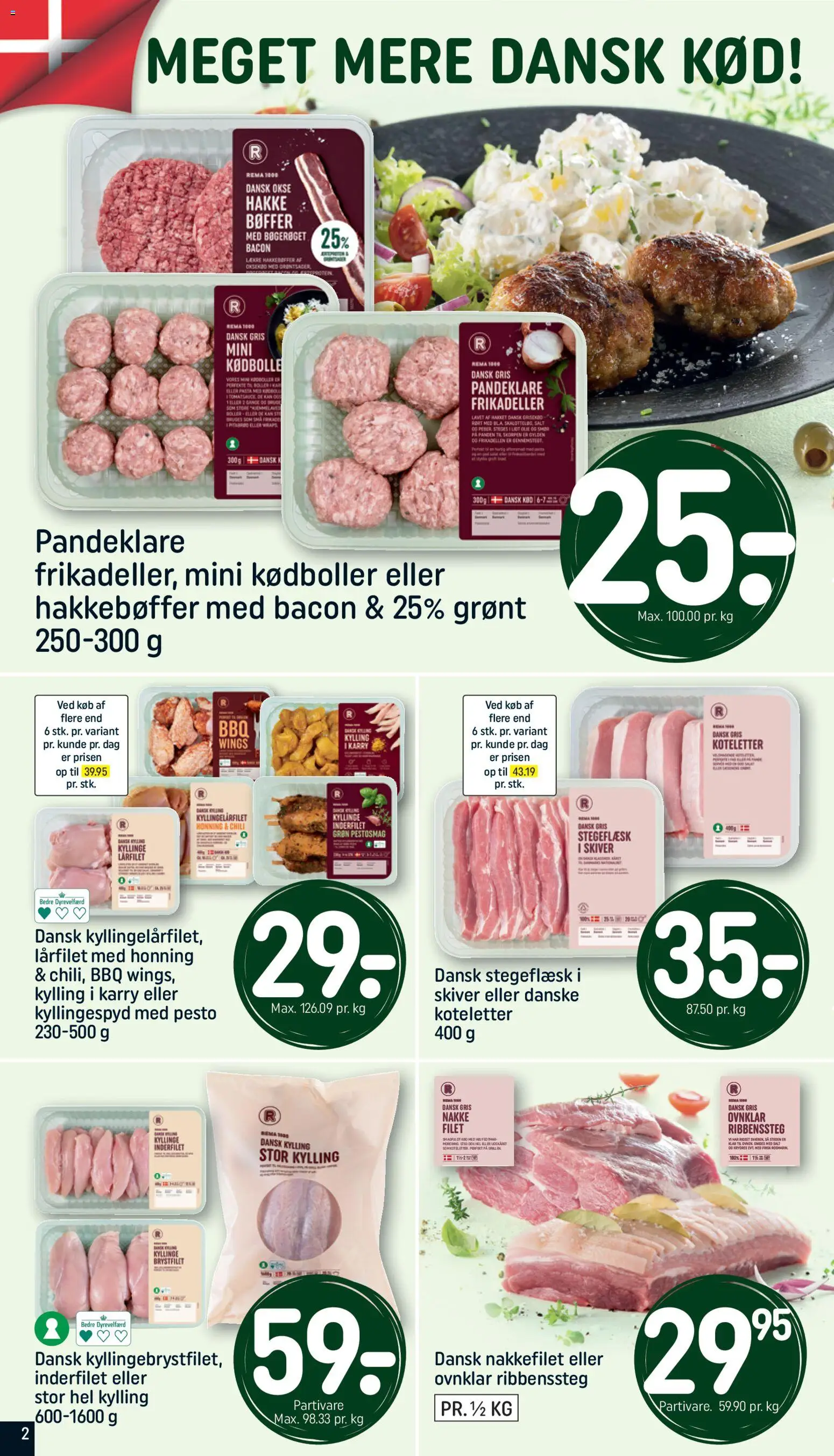Rema 1000 tilbudsavis – gyldig fra 26.10.2025 | Side: 2 | Produkter: Pasta, Oksekød, Bacon, Honning