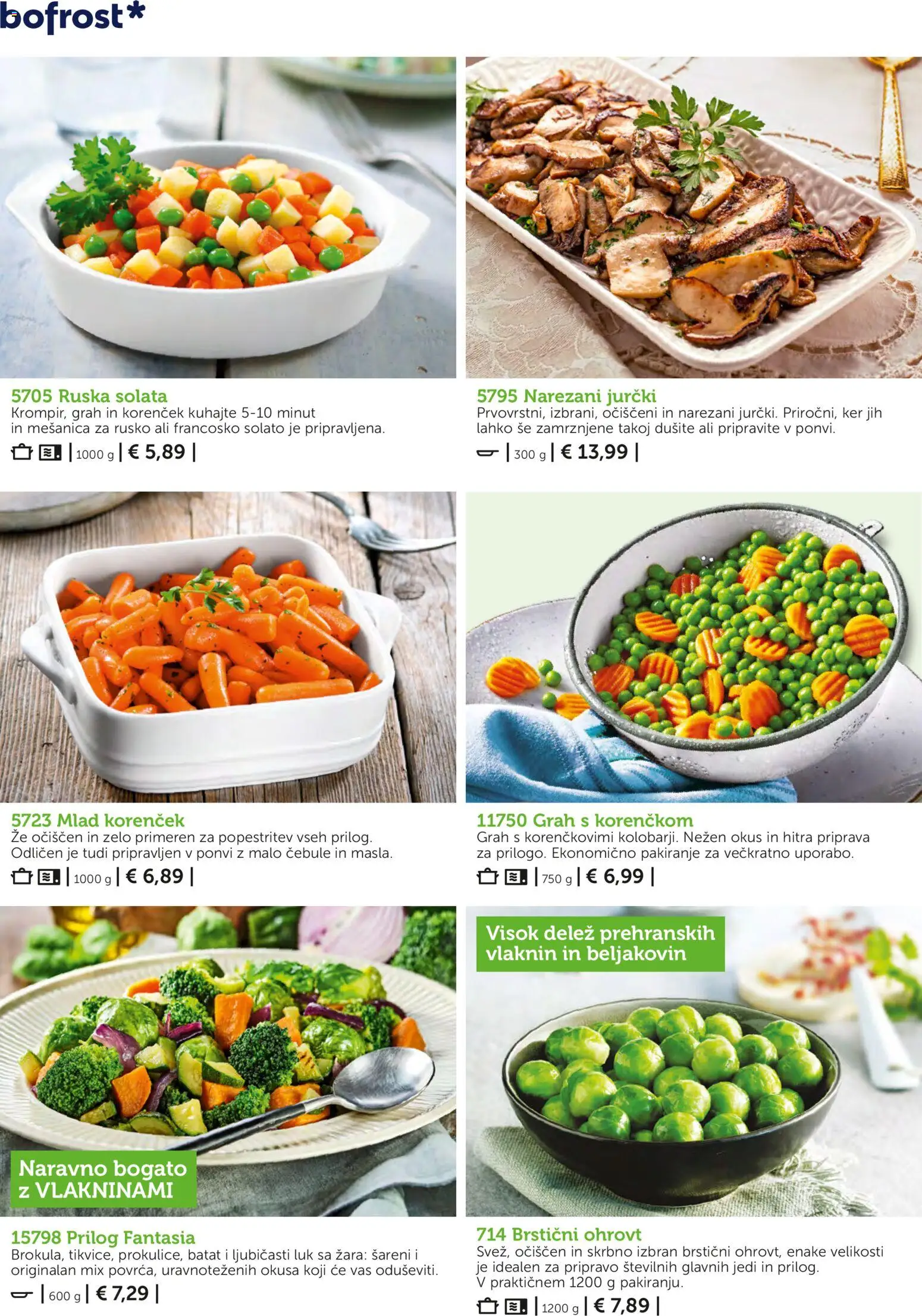 Novi Bofrost katalog ponudbe – veljaven od 04.03.2026 | Stran: 56 | Izdelki: Korencek, Solata, Grah
