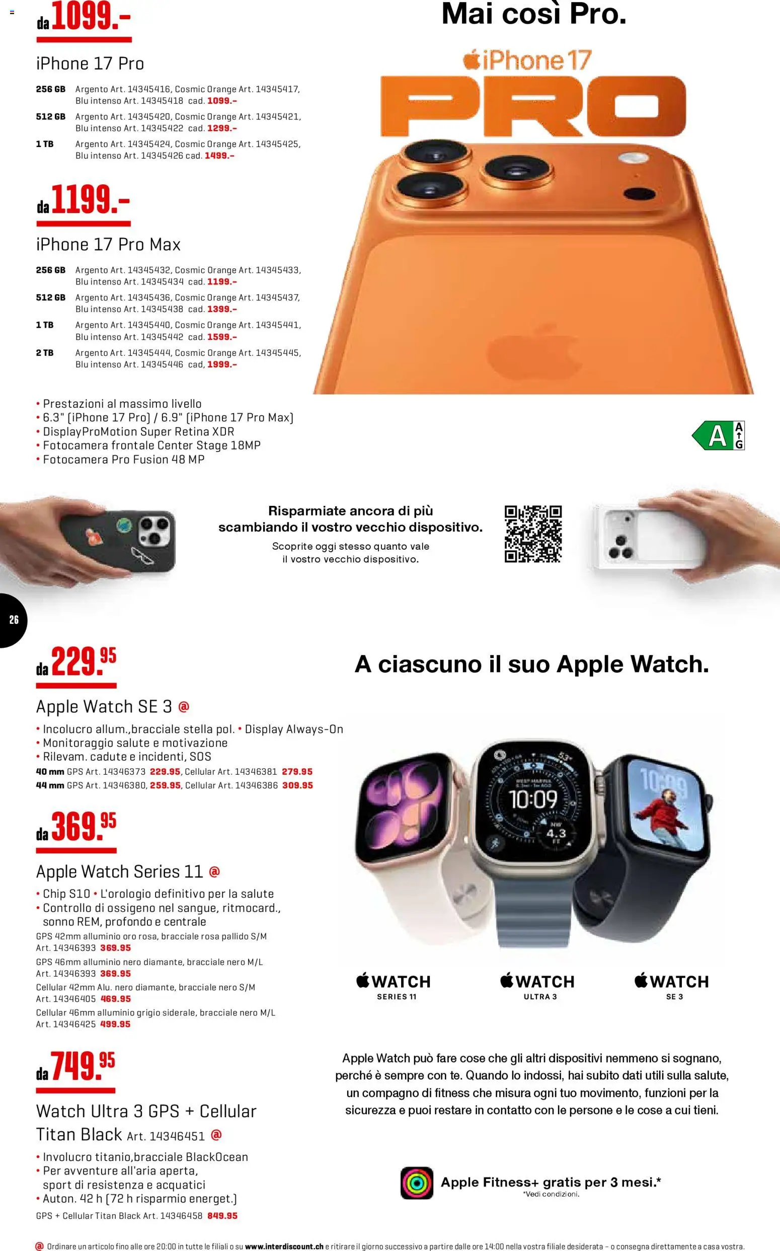 Interdiscount Aktionen Christmas IT – gültig ab 15.12.2025 | Seite: 26 | Produkte: Apple, Iphone, Apple Watch
