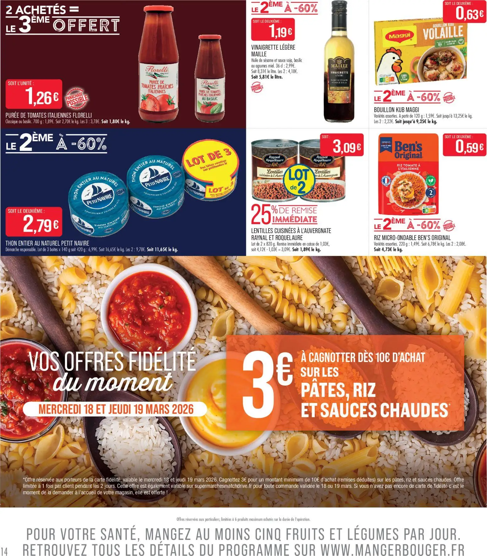 {H1} | Page: 16 | Produits: Thon, Lentille, Huile, Riz