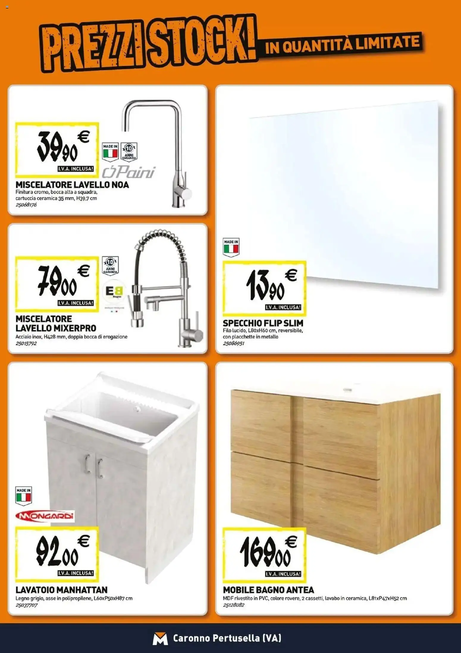 Volantino TECNOMAT del 26.03.2026 | Pagina: 5 | Prodotti: Lavello, Miscelatore, Bagno, Specchio