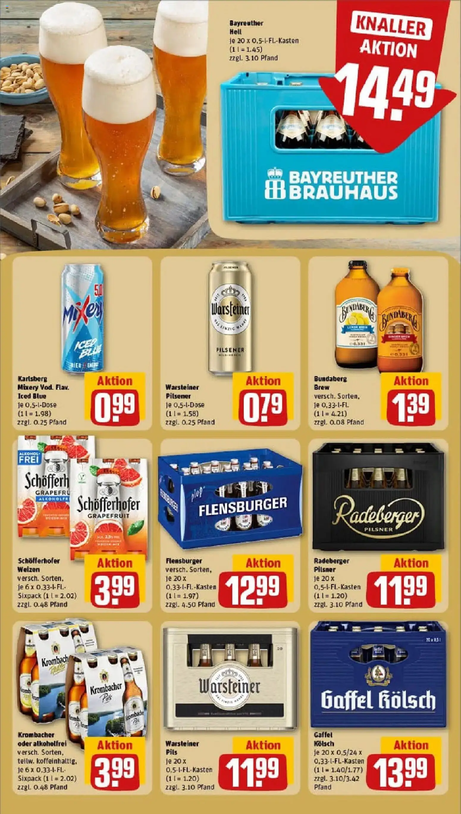 Rewe prospekt Arzfeld	 – gültig ab 26.01.2026 | Seite: 17 | Produkte: Bayreuther hell, Flensburger, Warsteiner, Mixery