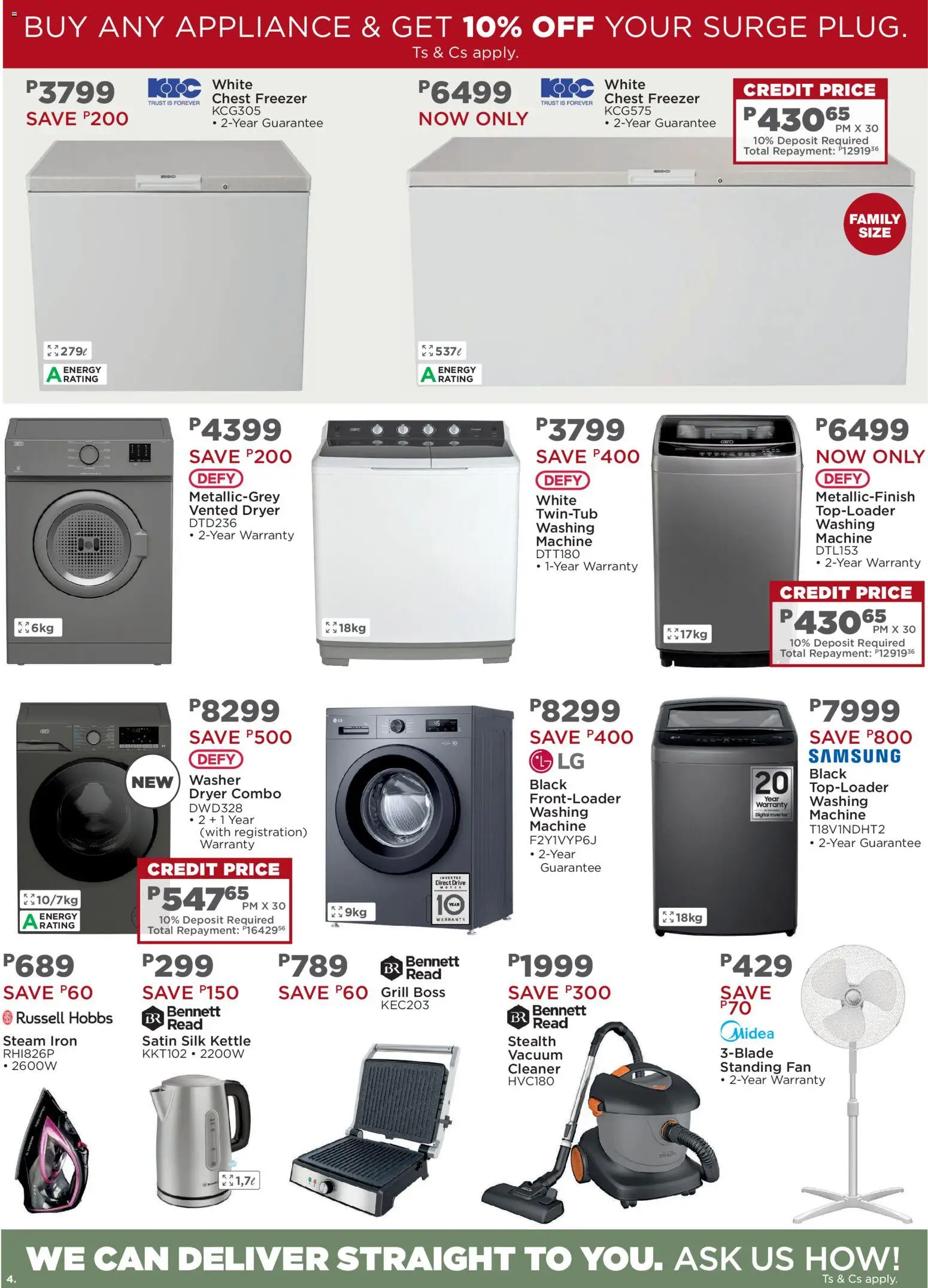 New House and Home catalogue – valid from 08.12.2025 | Page: 4 | Products: Freezer, Dryer, Grill, Iron