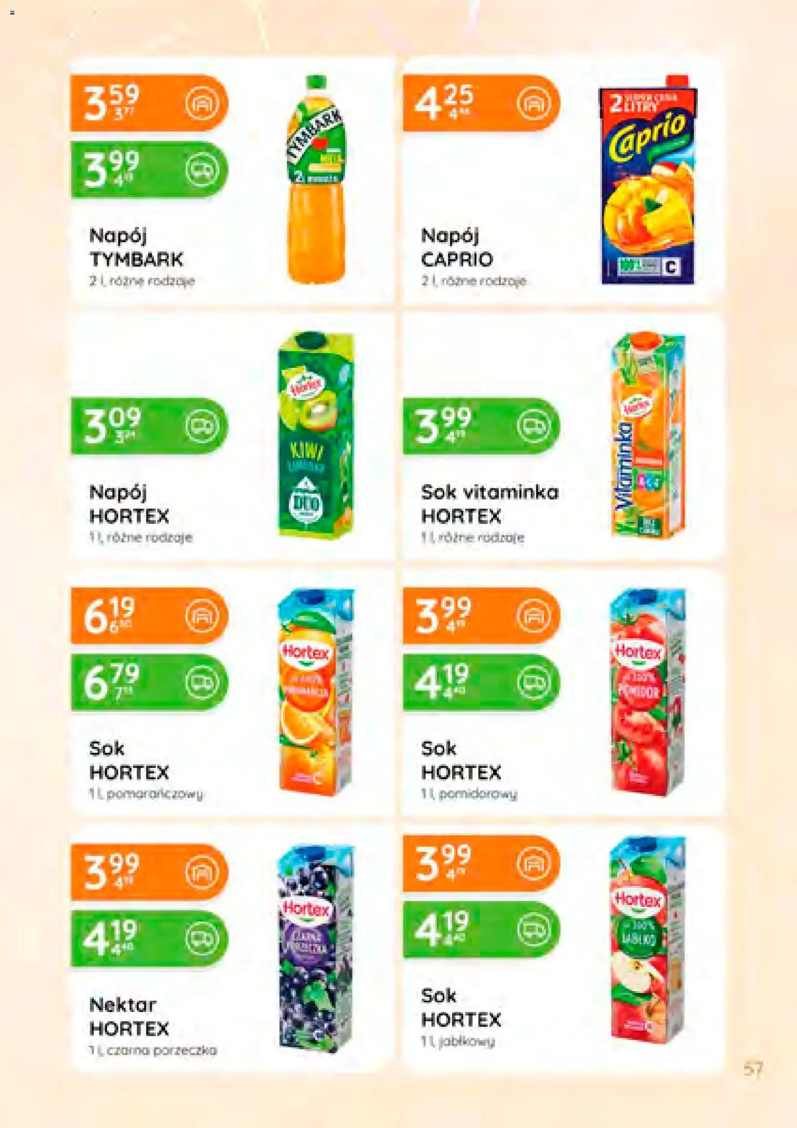 Eurocash Gazetka od 08.01.2026 | Strona: 57 | Produkty: Porzeczka, Sok