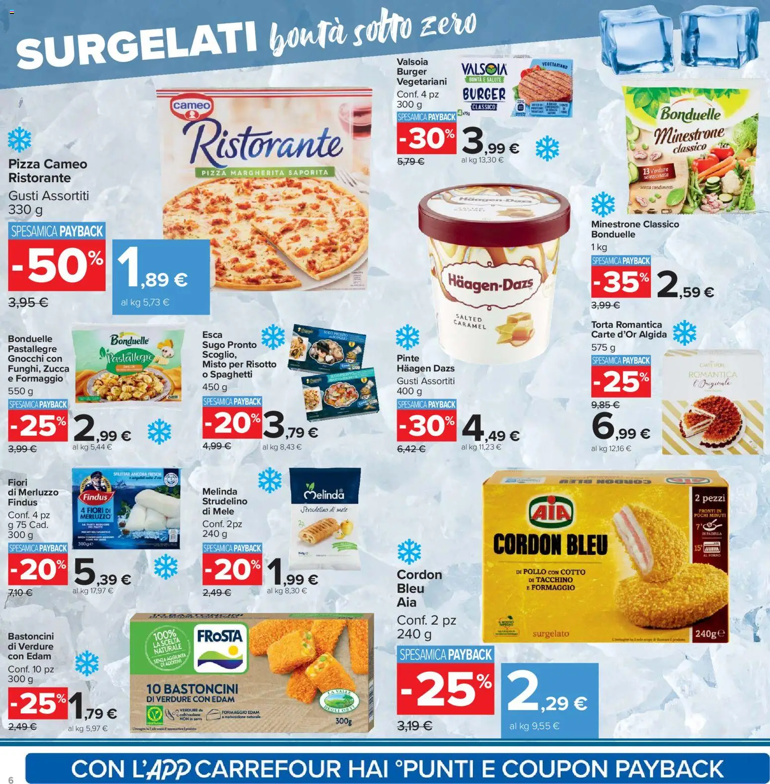 Volantino Carrefour del 27.01.2026 | Pagina: 6 | Prodotti: Minestrone, Pizza, Verdure, Torta