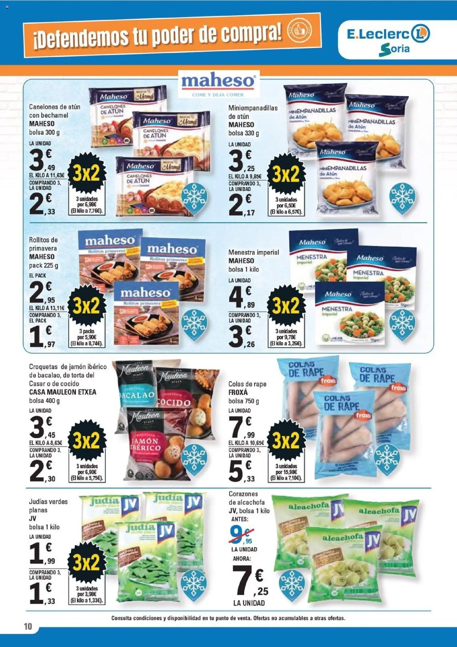 E.Leclerc - Especial Conservas Vegetales │ válido desde el 18.02.2026 | Página: 10 | Productos: Jamón, Bolsa, Croquetas, Canelones