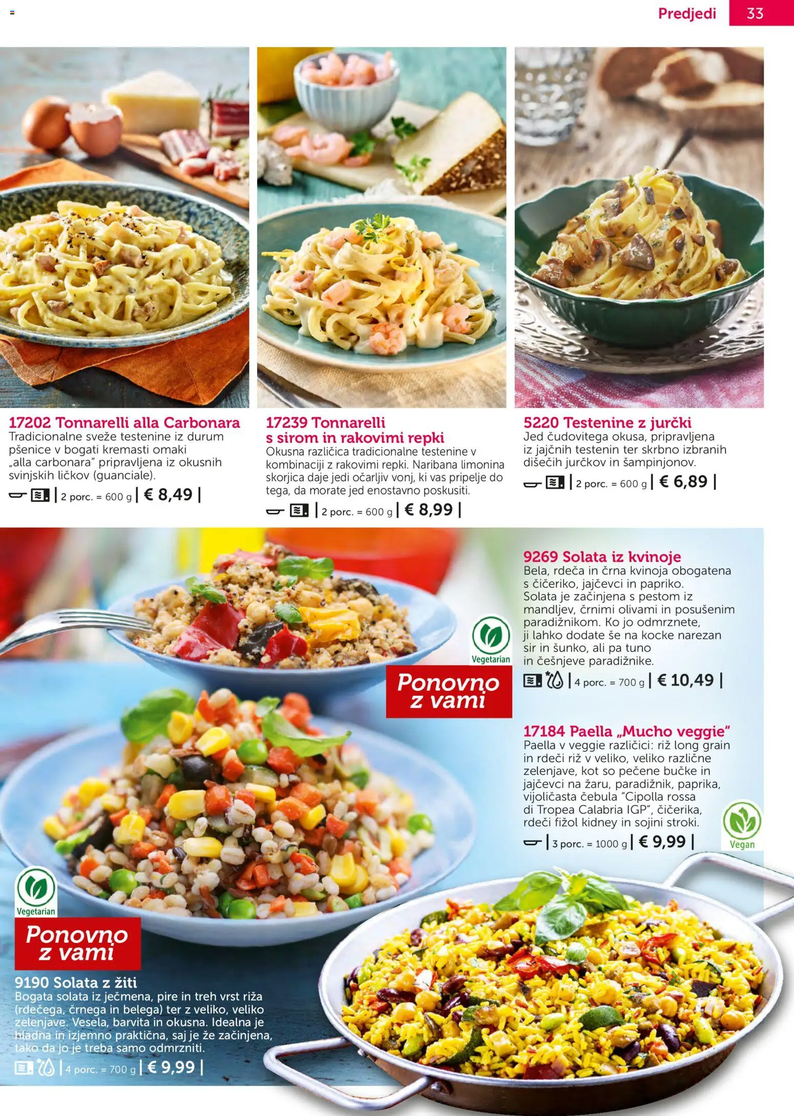 Novi Bofrost katalog ponudbe – veljaven od 04.03.2026 | Stran: 33 | Izdelki: Riz, Testenine, Solata, Cebula