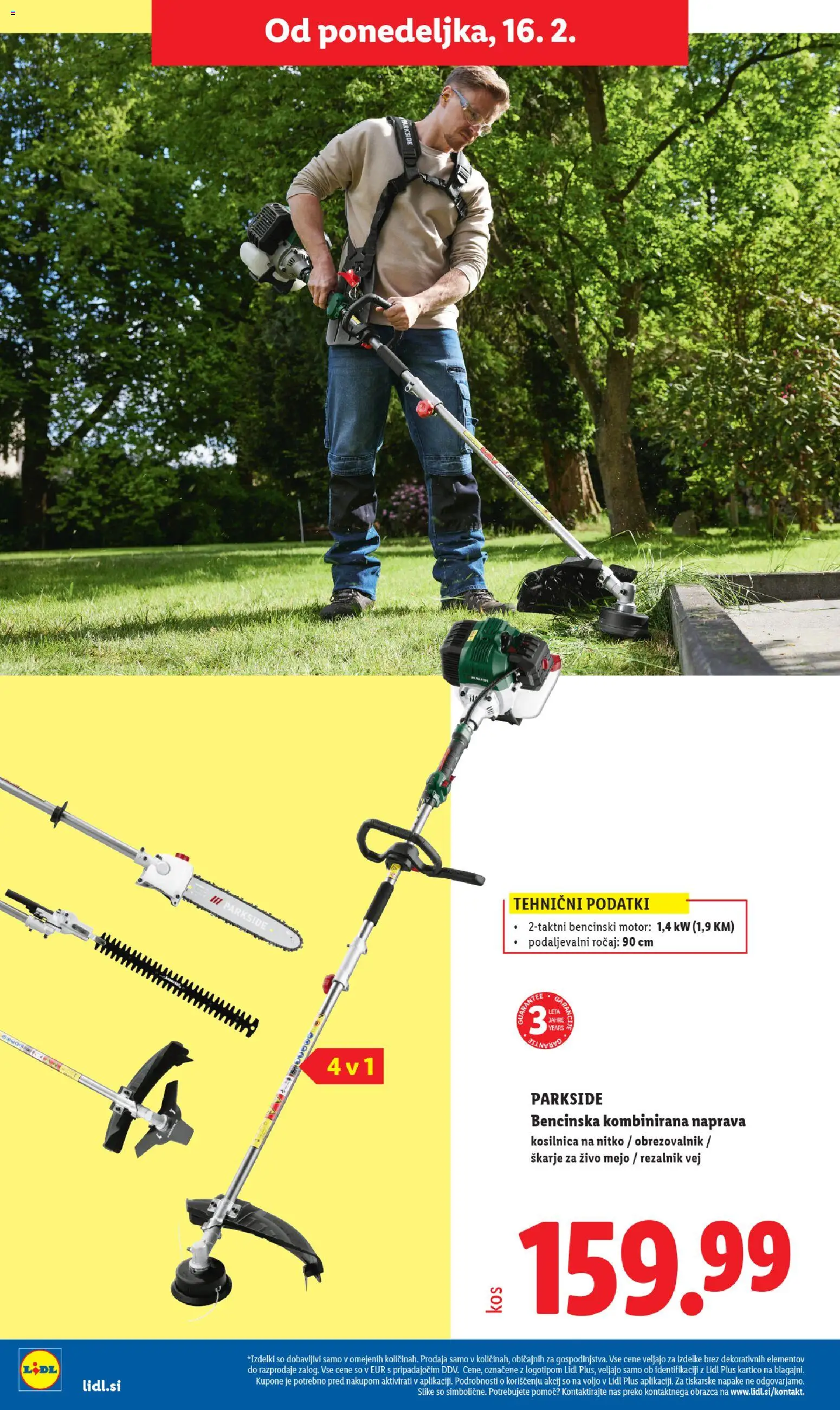 Novi Lidl katalog ponudbe – veljaven od 16.02.2026 | Stran: 4 | Izdelki: Rezalnik, Kosilnica, Škarje za živo mejo