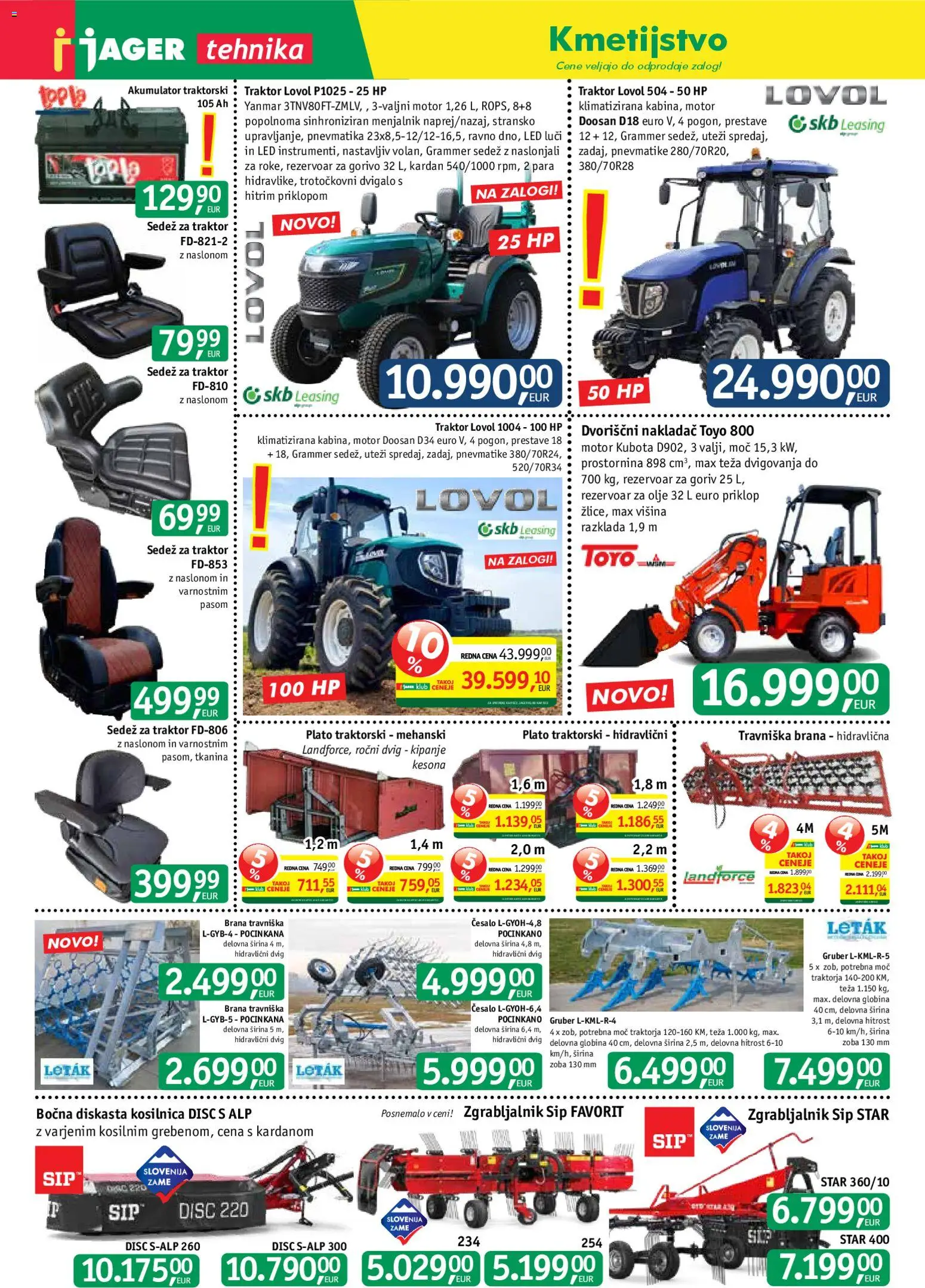 Novi Jager katalog ponudbe – veljaven od 25.03.2026 | Stran: 2 | Izdelki: Teza, Kosilnica, Akumulator, Olje