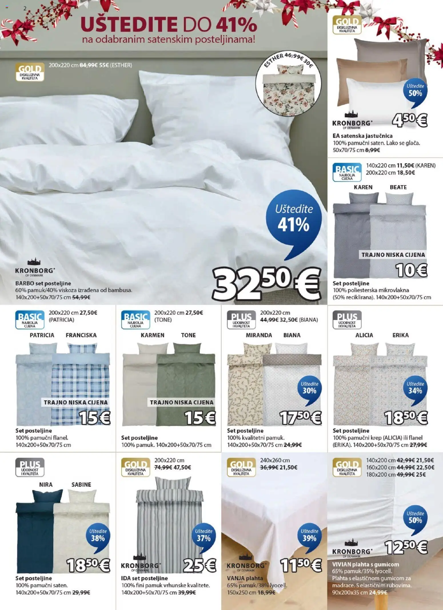 JYSK katalog | vrijedi od 17.12.2025 | Stranica: 2 | Proizvodi: Jastučnica, Plahta