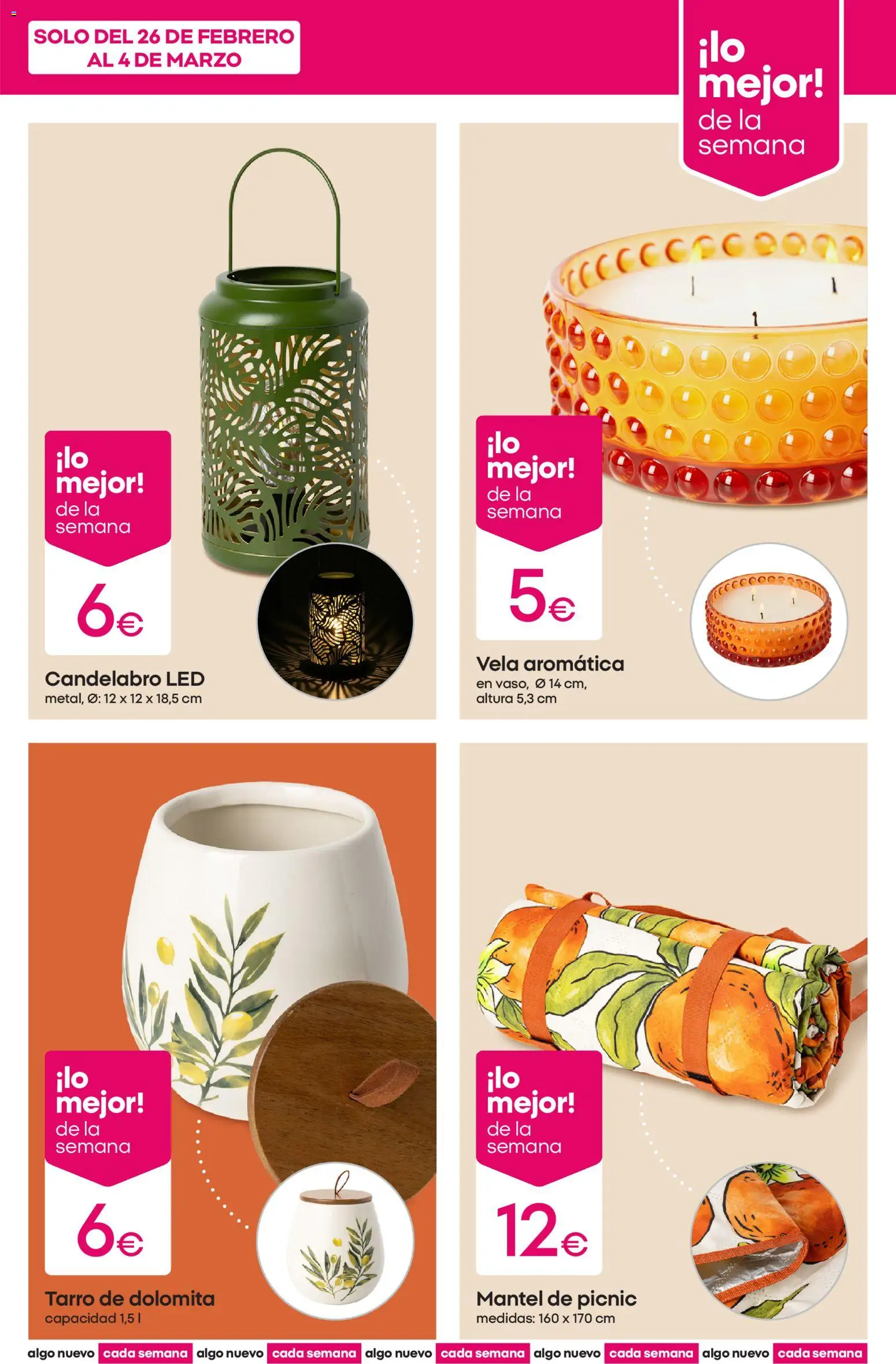 Pepco folleto │ válido desde el 26.02.2026 | Página: 3 | Productos: Candelabro, Mantel, Vela, Vela aromática
