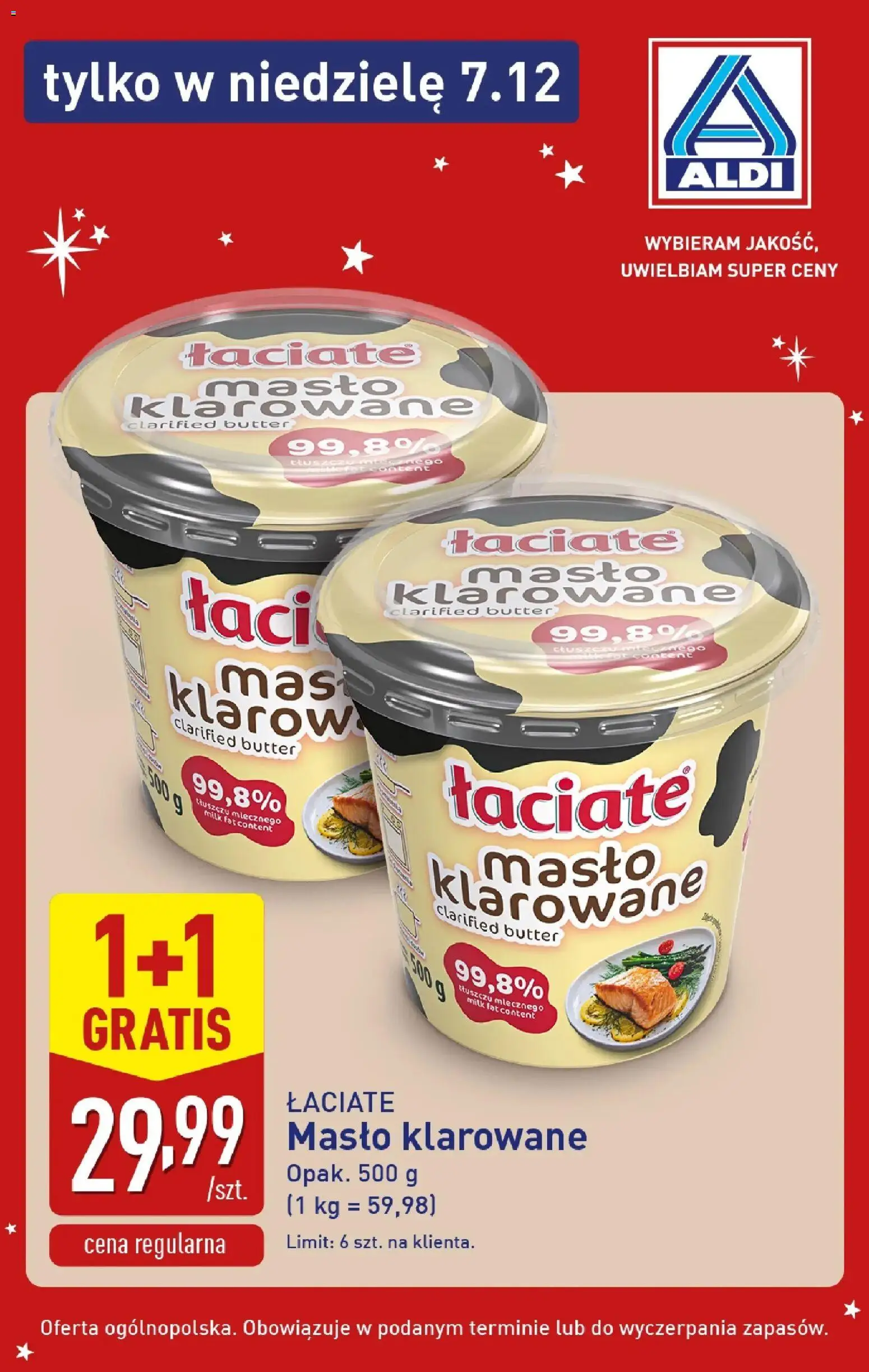 Aldi Gazetka - Super oferty na niedzielę od 07.12.2025 | Strona: 3 | Produkty: Masło klarowane, Masło