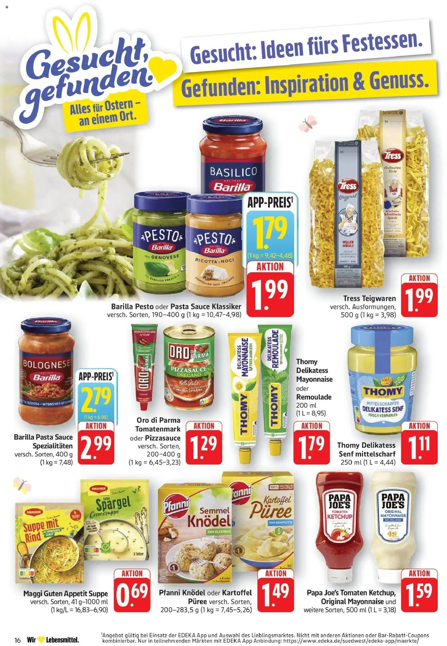 E center Prospekt Göppingen	 – gültig ab 23.03.2026 | Seite: 16 | Produkte: Maggi, Barilla pesto, Oro di parma, Mayonnaise