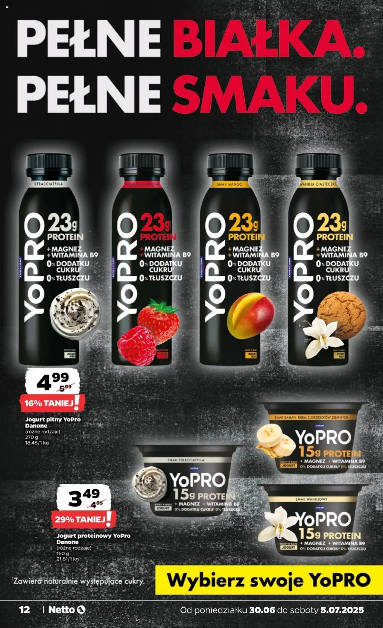 Netto gazetka - Spożywcza od 30.06.2025 | Strona: 12 | Produkty: Mango, Jogurt pitny, Jogurt