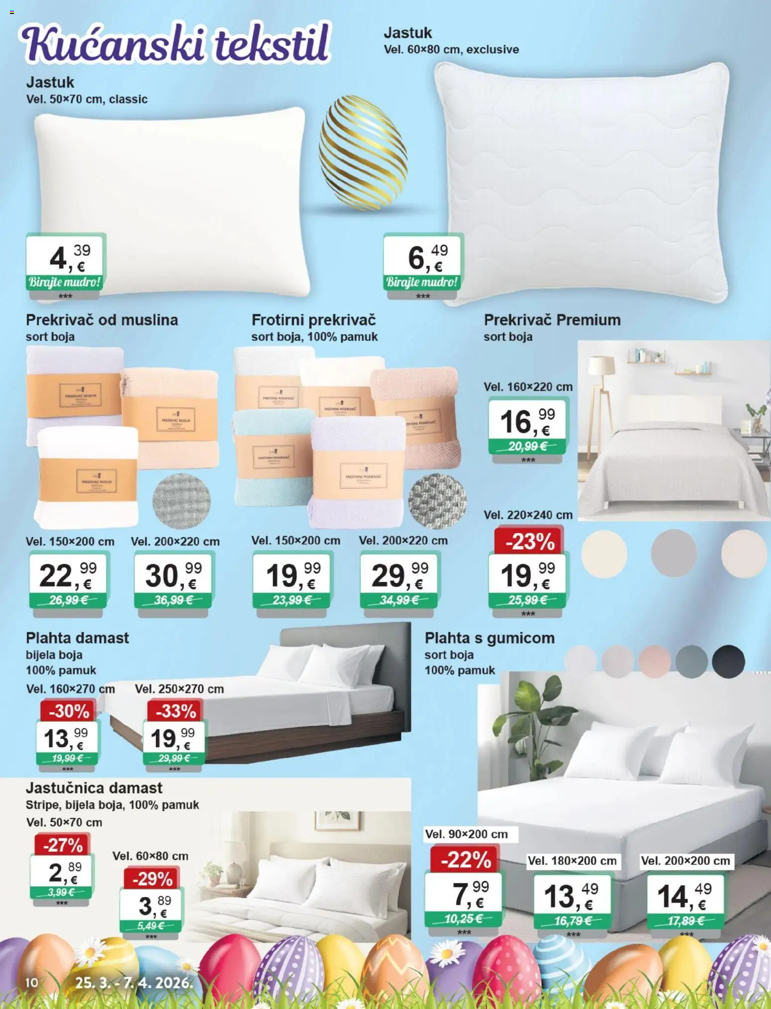 KTC katalog | vrijedi od 25.03.2026 | Stranica: 10 | Proizvodi: Jastuk, Pokrivač, Jastučnica, Plahta