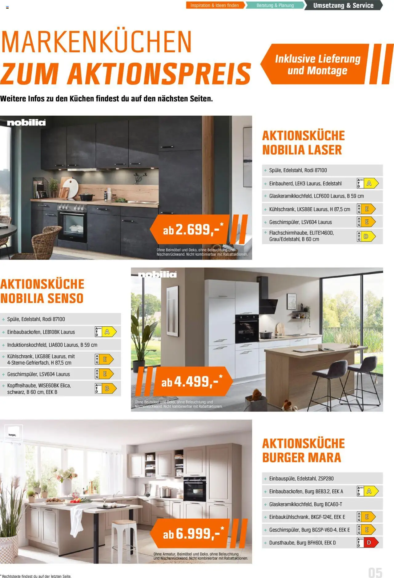 Obi - Markenküchen nach Maß - gültig ab dem 31.07.2025 | Seite: 5 | Produkte: Burger, Kuchen