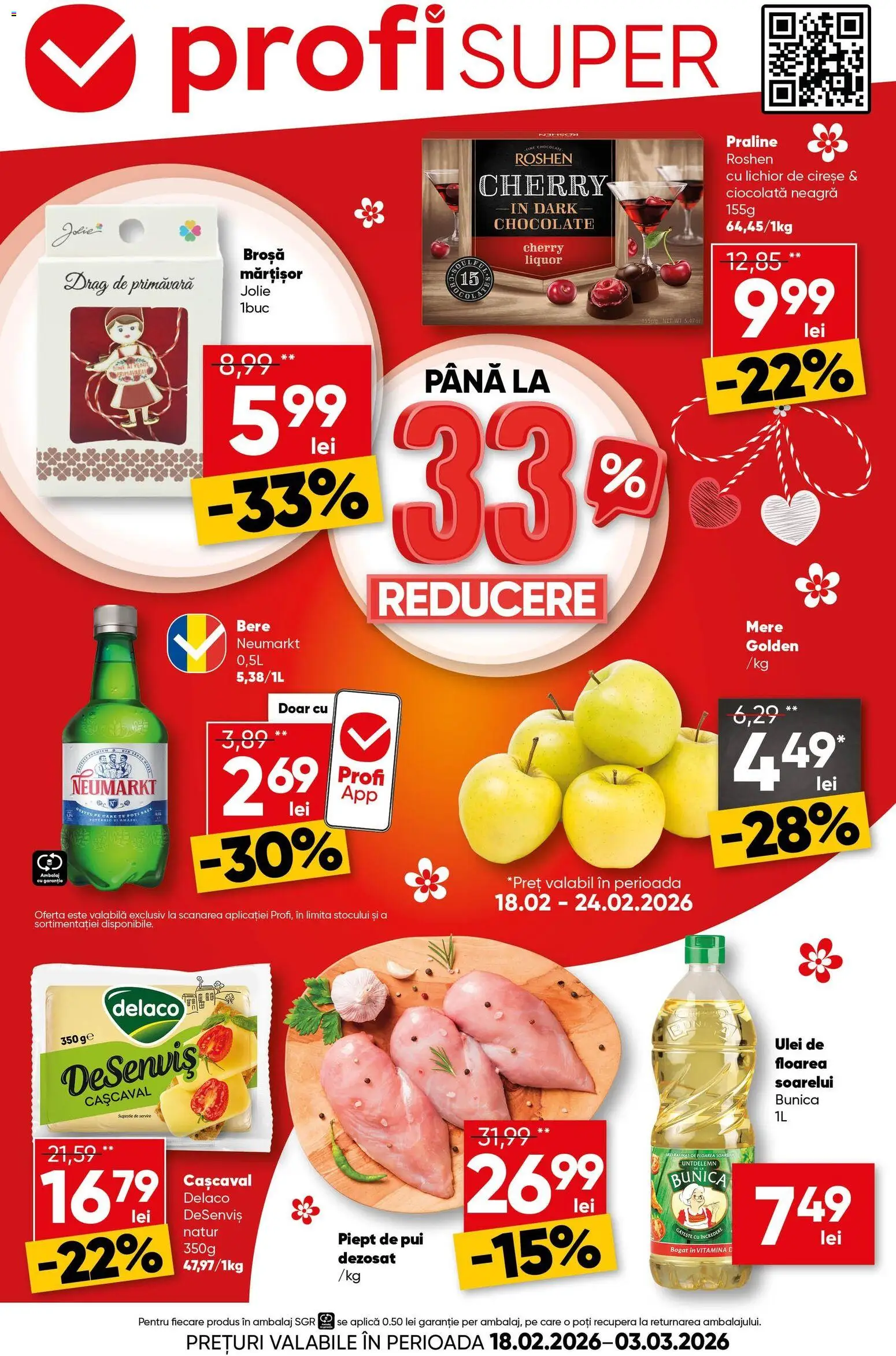 Noul catalog Profi – valabil de la 18.02.2026 | Pagină: 1 | Produse: Hacıyatmaz Kedi Oyuncağı, Ulei, Bere, Mere