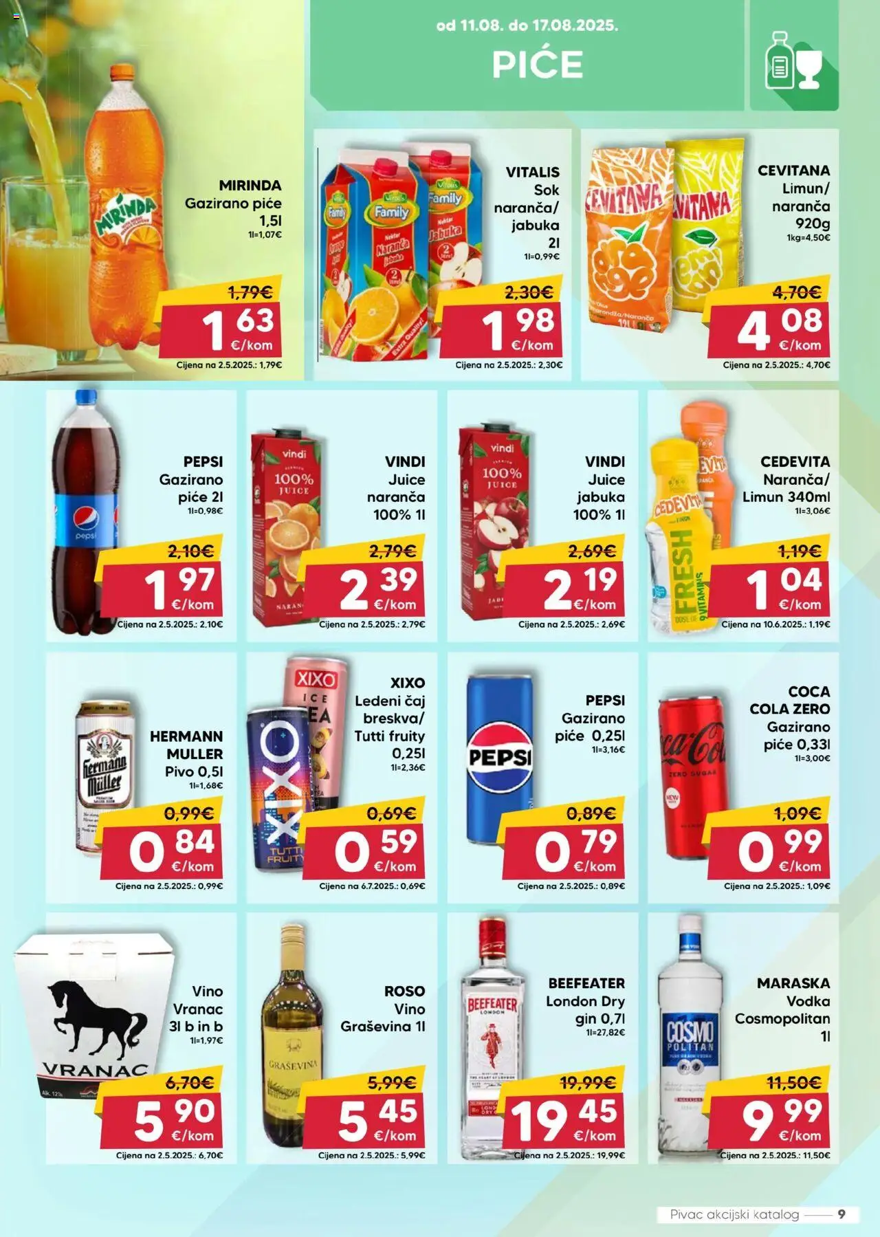 Pivac katalog | vrijedi od 11.08.2025 | Stranica: 9 | Proizvodi: Gin, Vino, Pivo, Čaj